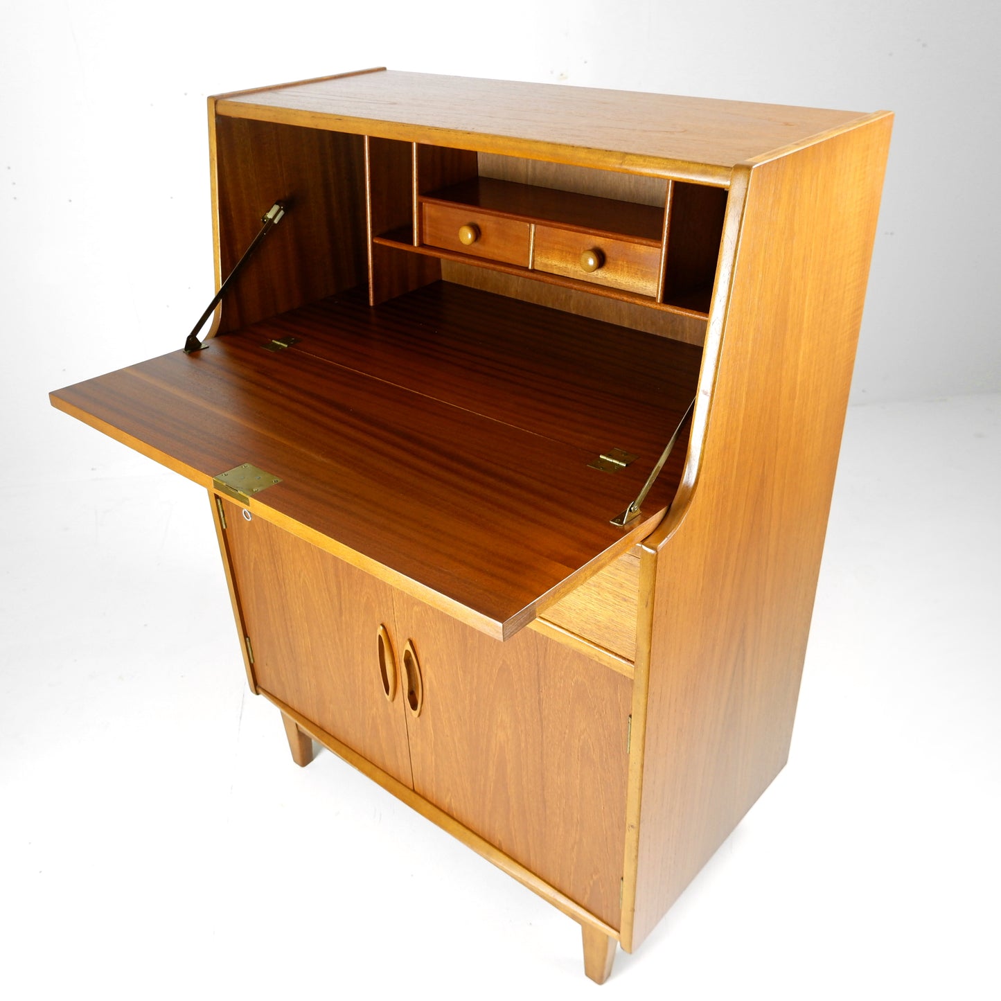 Mid Century Teak Bureau Desk by Jentique - Home Office with Storage
