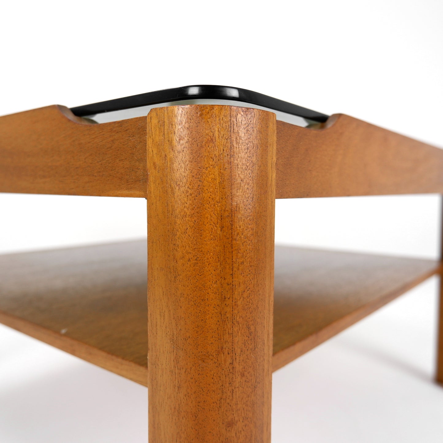 Mid Century MYER Teak and Smoked Glass Coffee Table - Vintage Furniture