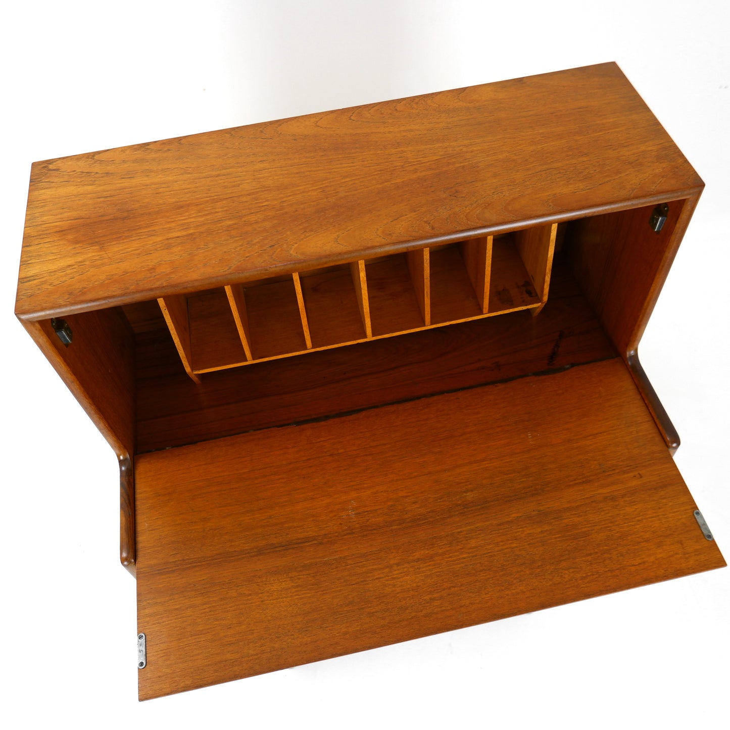 Mid Century Bureau / Desk in Teak with Cupboard