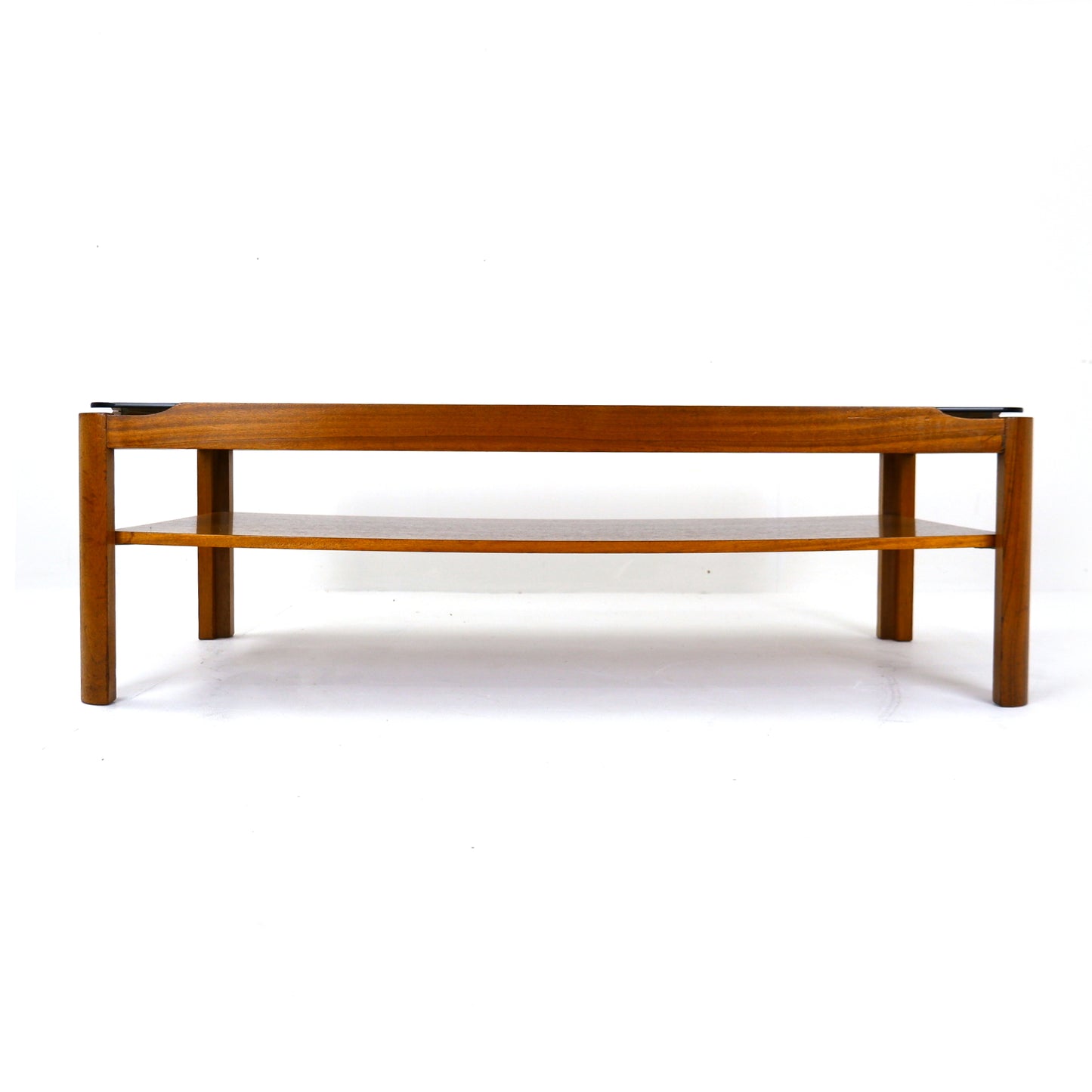 Mid Century Coffee Table by MYER - Teak and Smoked Glass - FREE DELIVERY