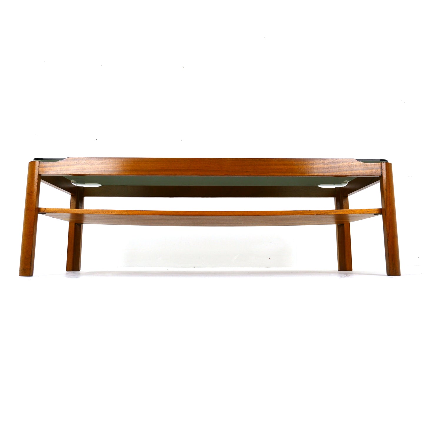 Mid Century Coffee Table by MYER - Teak and Smoked Glass - FREE DELIVERY
