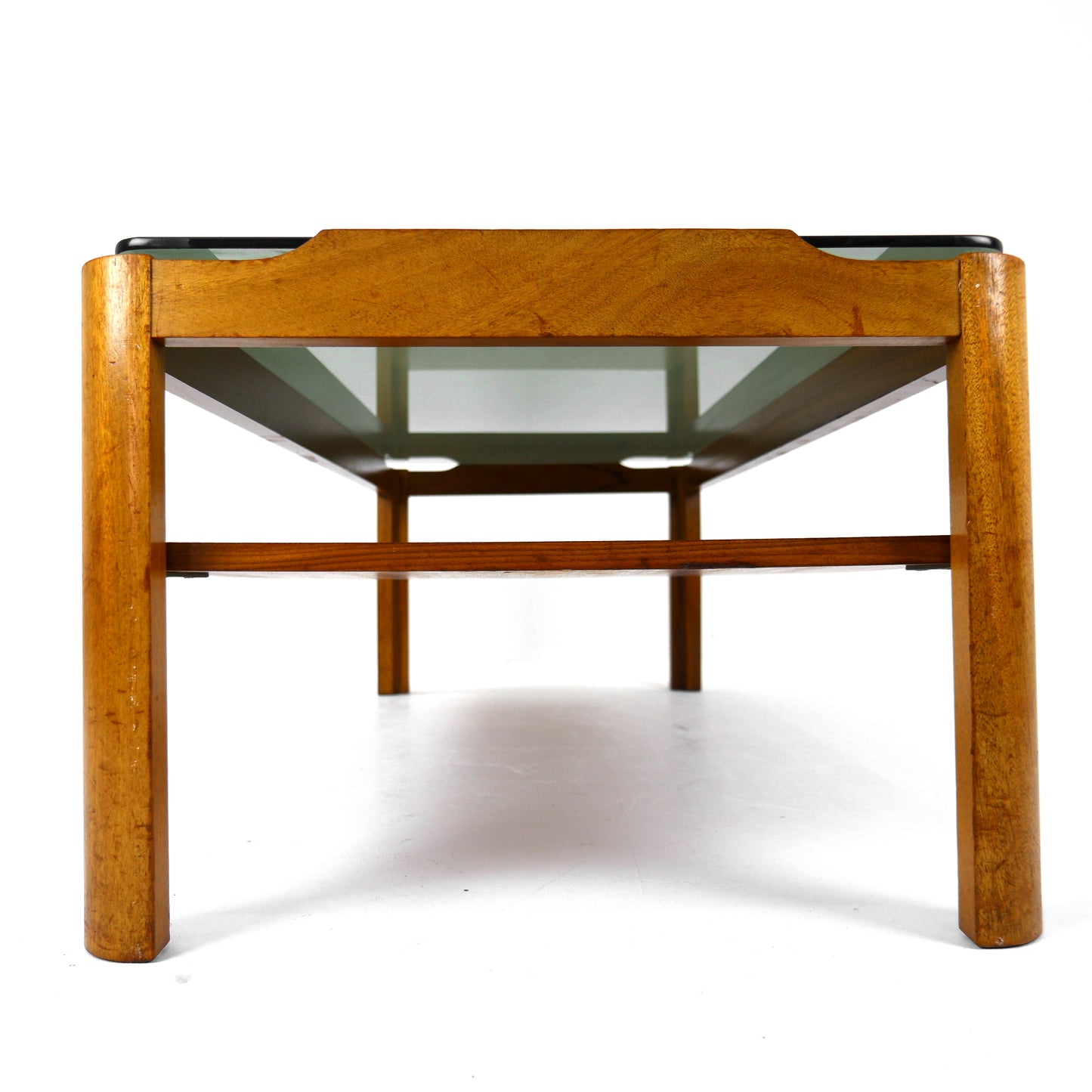 Mid Century Coffee Table by MYER - Teak and Smoked Glass - FREE DELIVERY