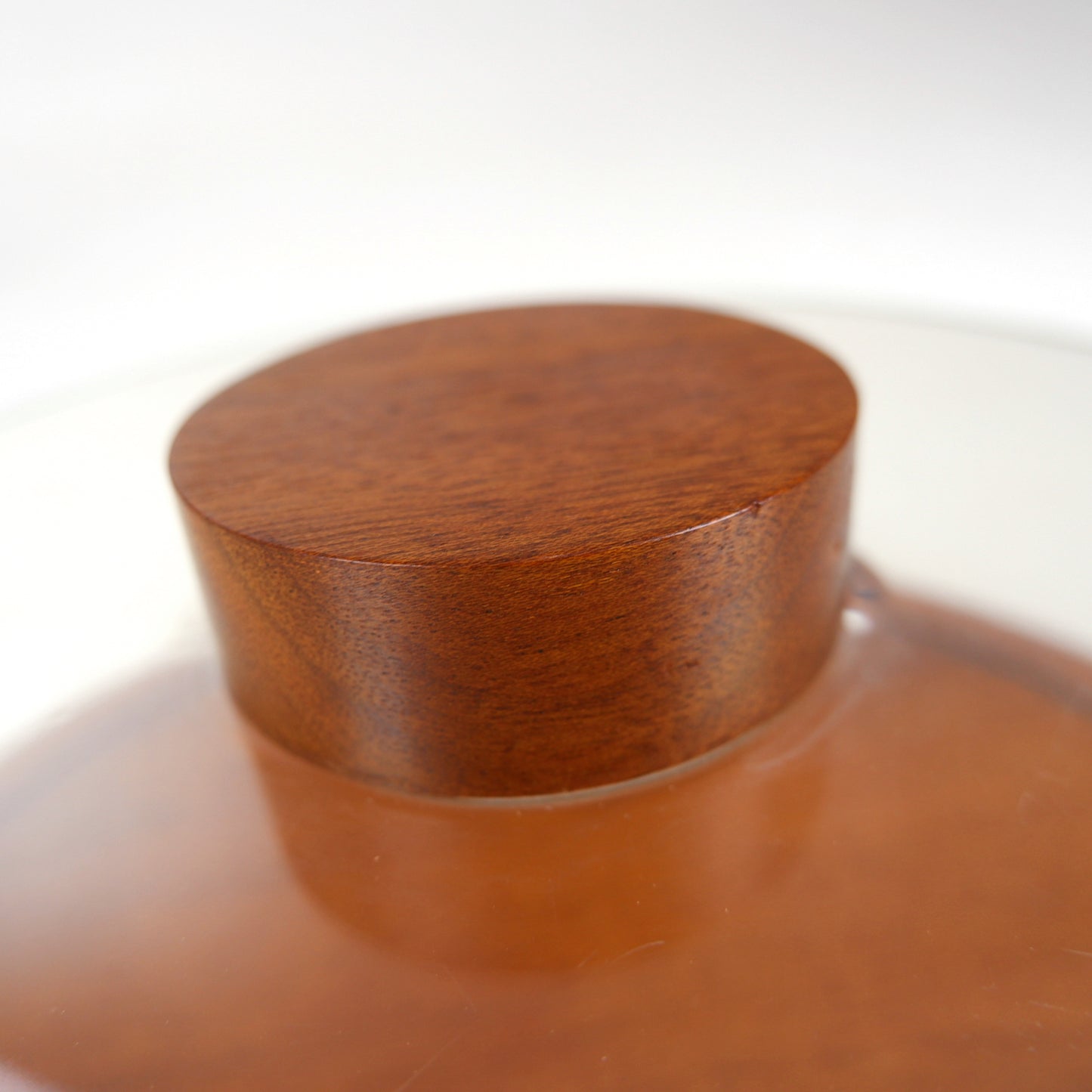Modernist Cole & Mason Cheese Dome and Cheese Knife in Teak and Perspex - Mid Century Modern