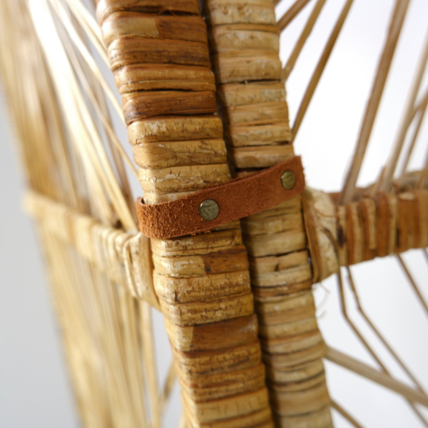 Pair of Mid Century Bamboo Wicker Room Divider Screens