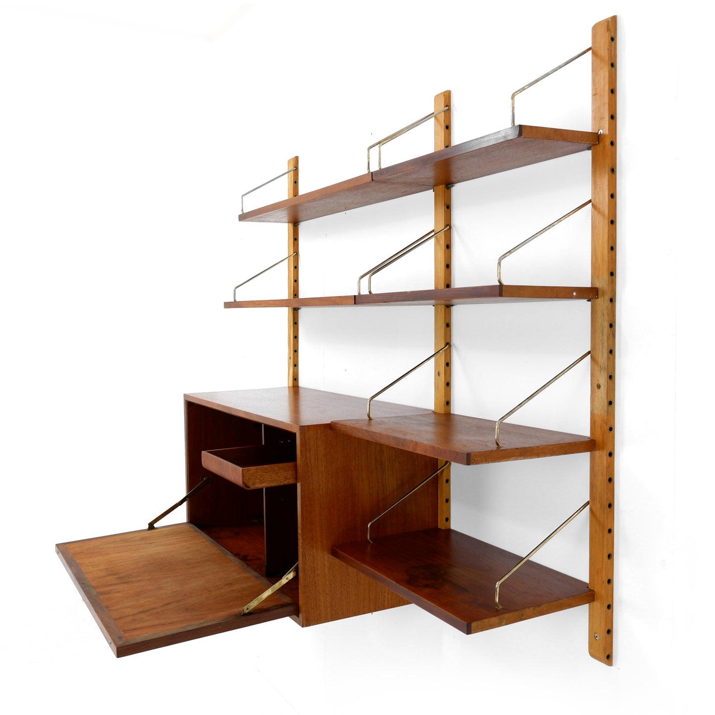 Danish Royal System Drinks Cabinet & Shelving Wall Unit by Poul Cadovius