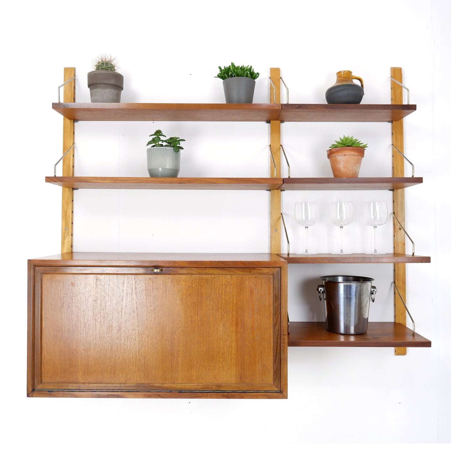 Danish Royal System Drinks Cabinet & Shelving Wall Unit by Poul Cadovius
