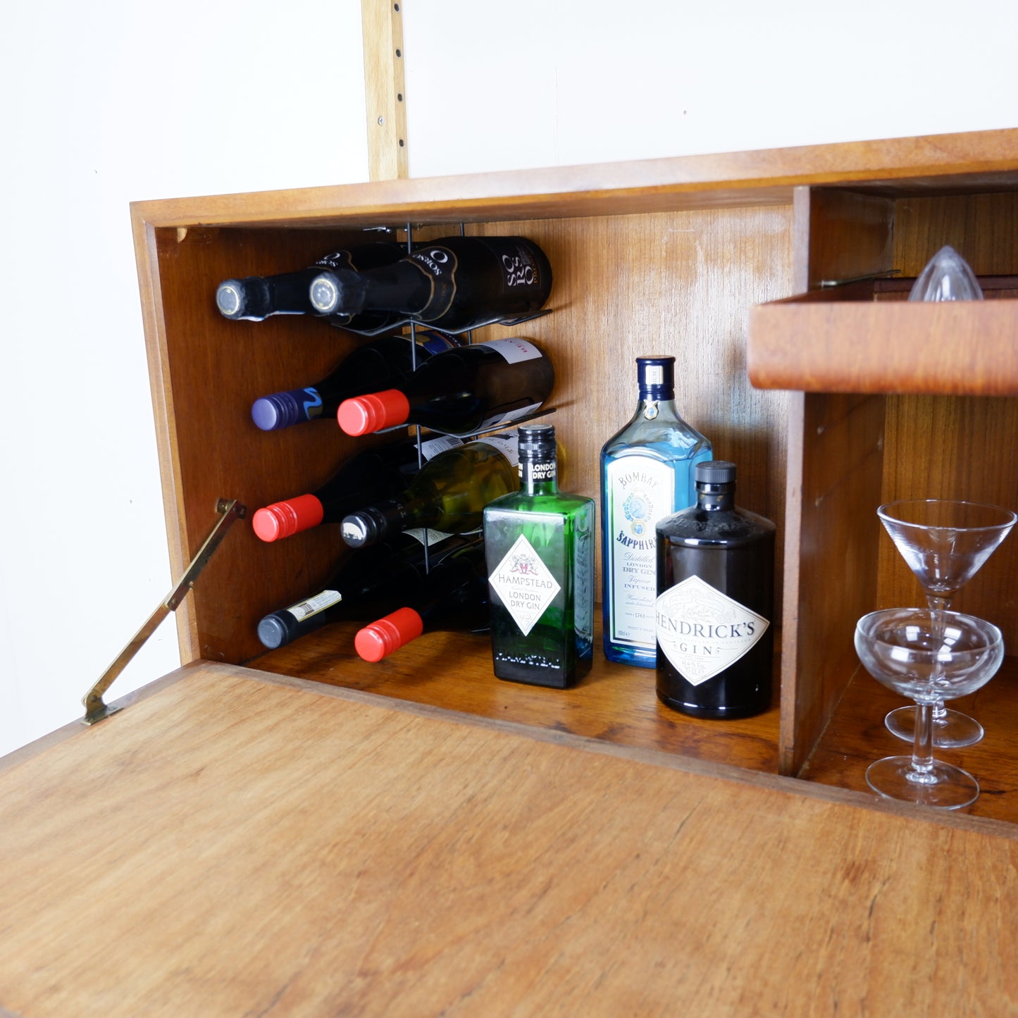 Danish Royal System Drinks Cabinet & Shelving Wall Unit by Poul Cadovius