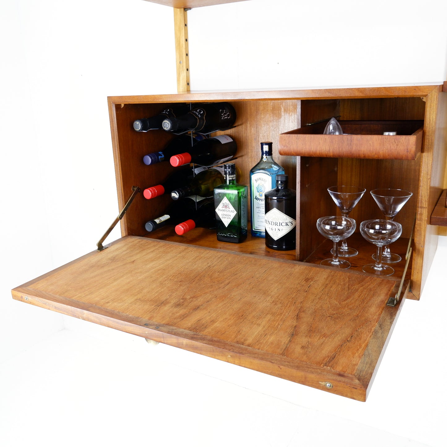 Danish Royal System Drinks Cabinet & Shelving Wall Unit by Poul Cadovius