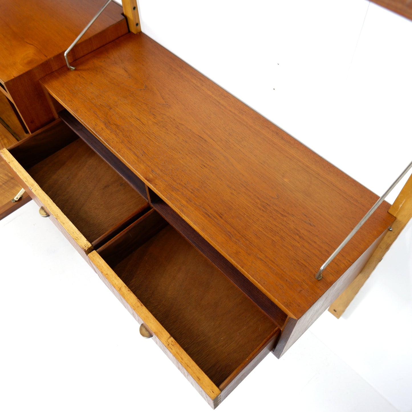 Danish Royal System Double Cocktail Cabinet & Desk Wall Unit by Poul Cadovius
