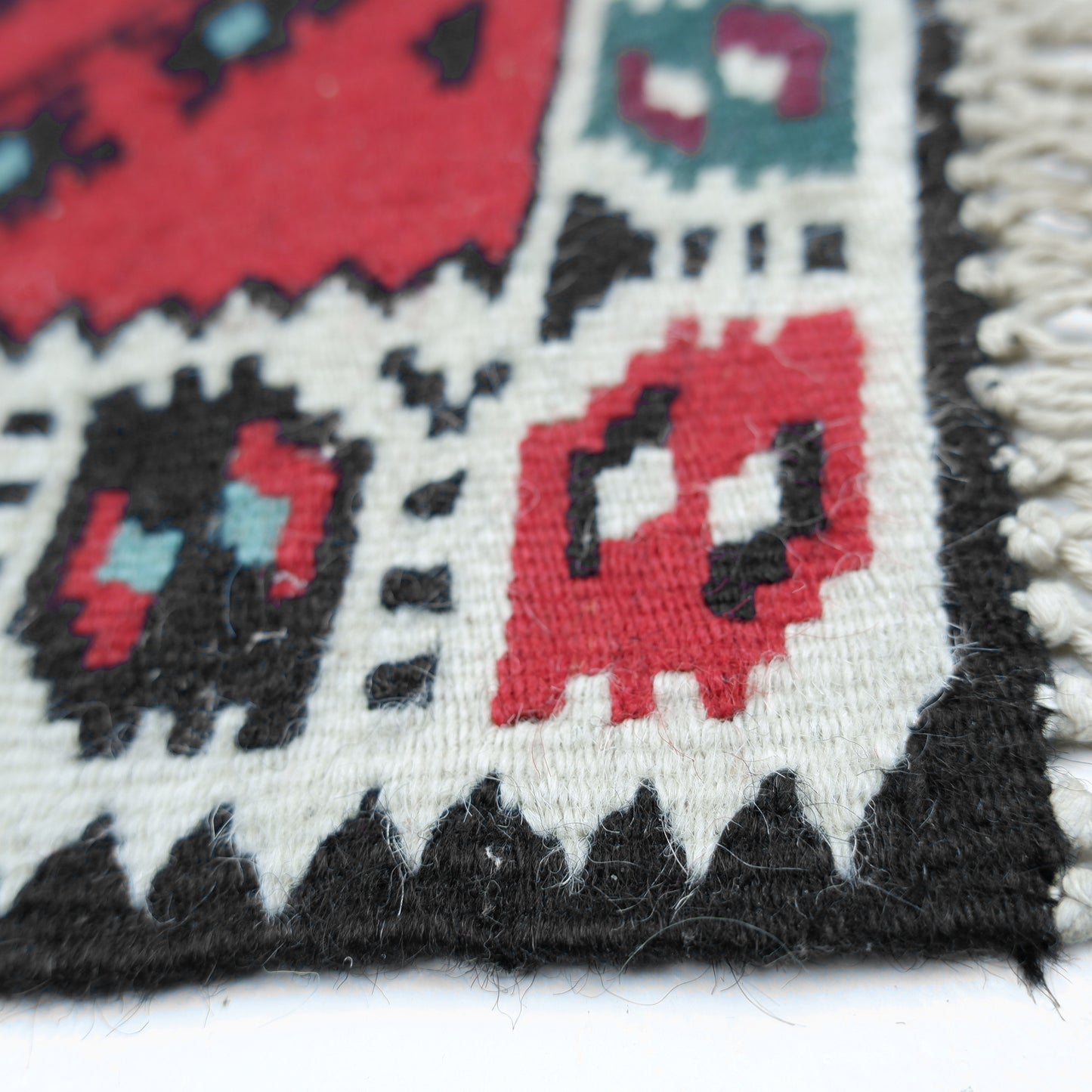 Mid Century Kilim Table Mat / Small Table Rug / Runner / Wall Hanging