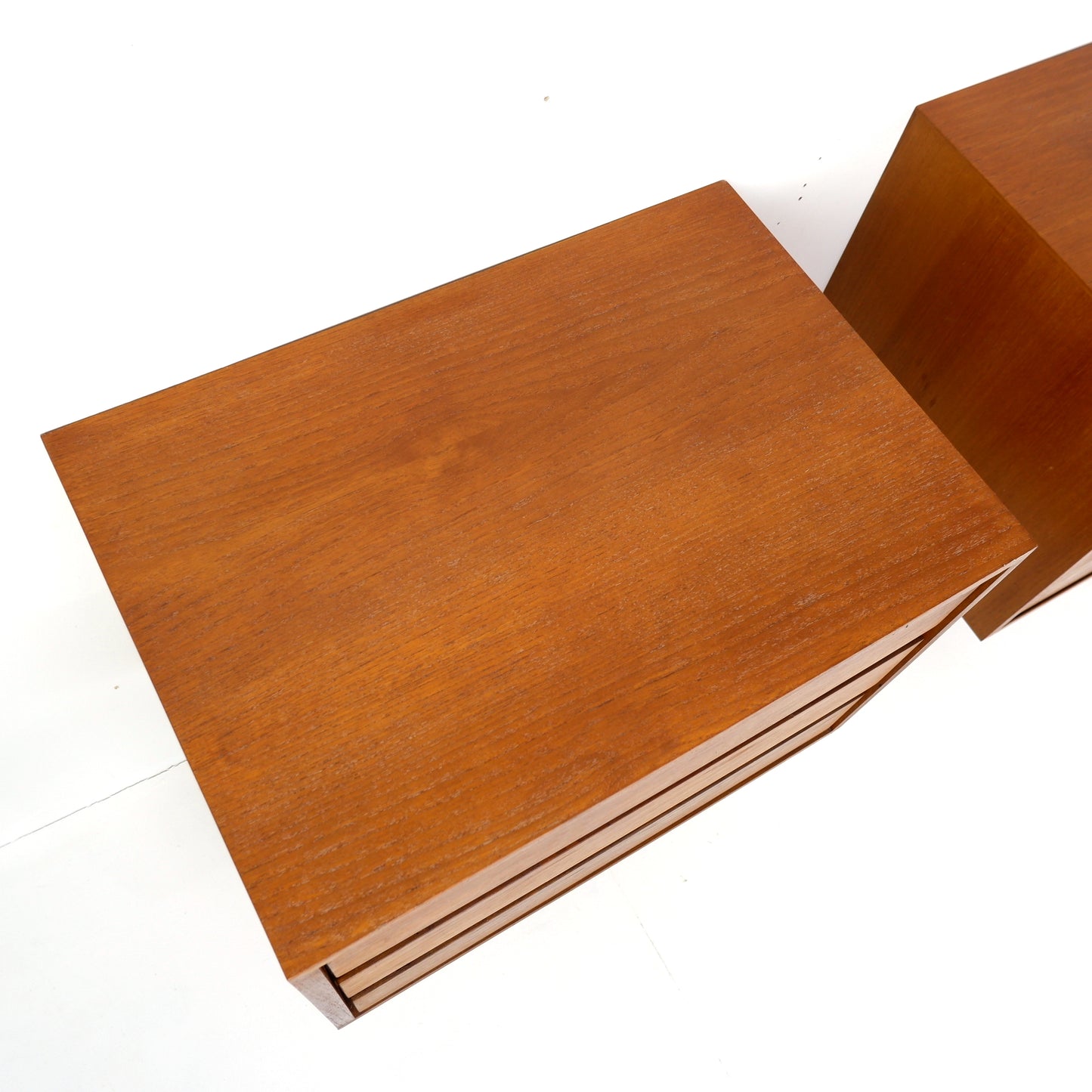 Mid Century Floating Teak Wall Units - Drinks Cabinet & Chest of Draws - Side board/Cutlery draw
