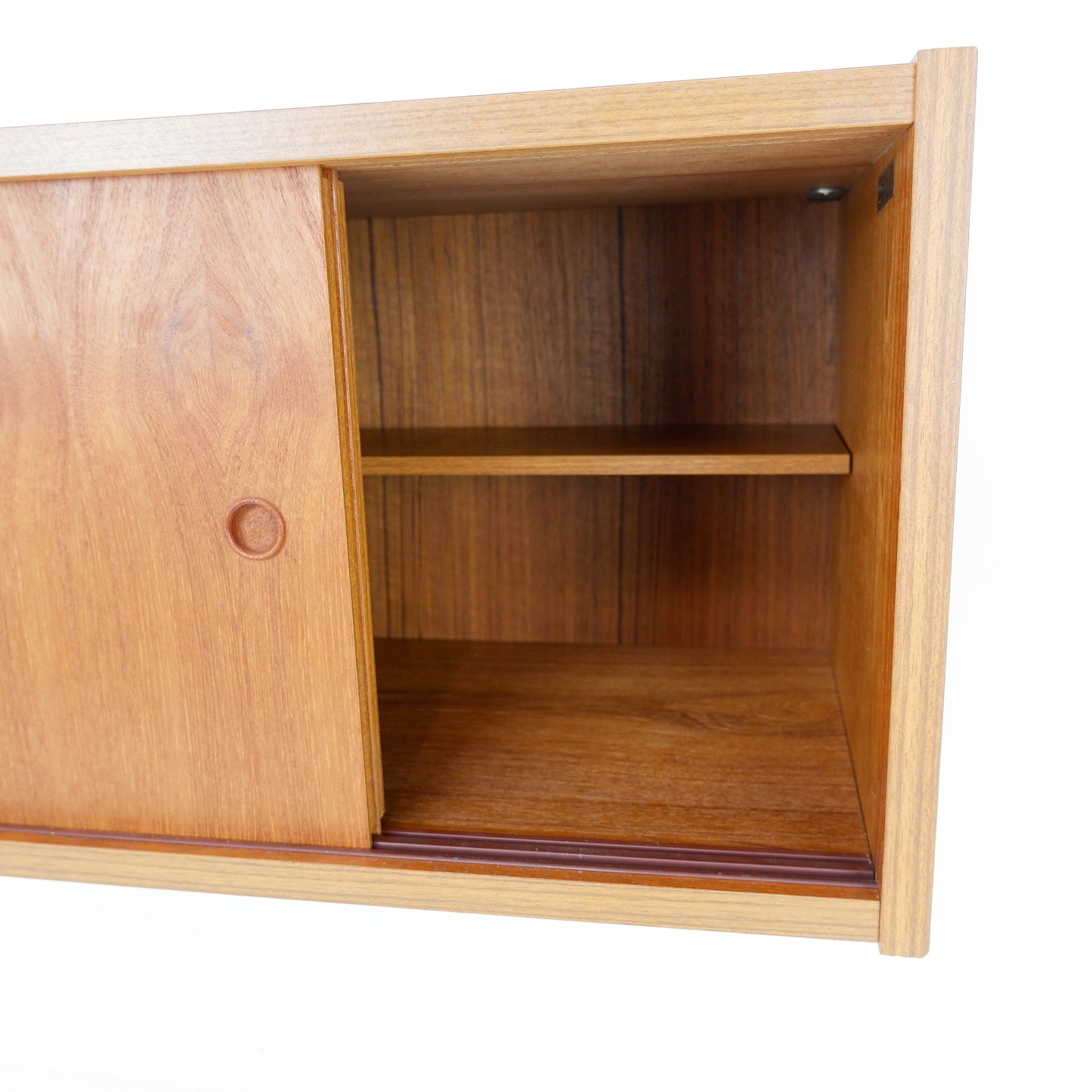Danish PS System - Floating Teak Wall Unit / Drinks Cabinet - Mid Century