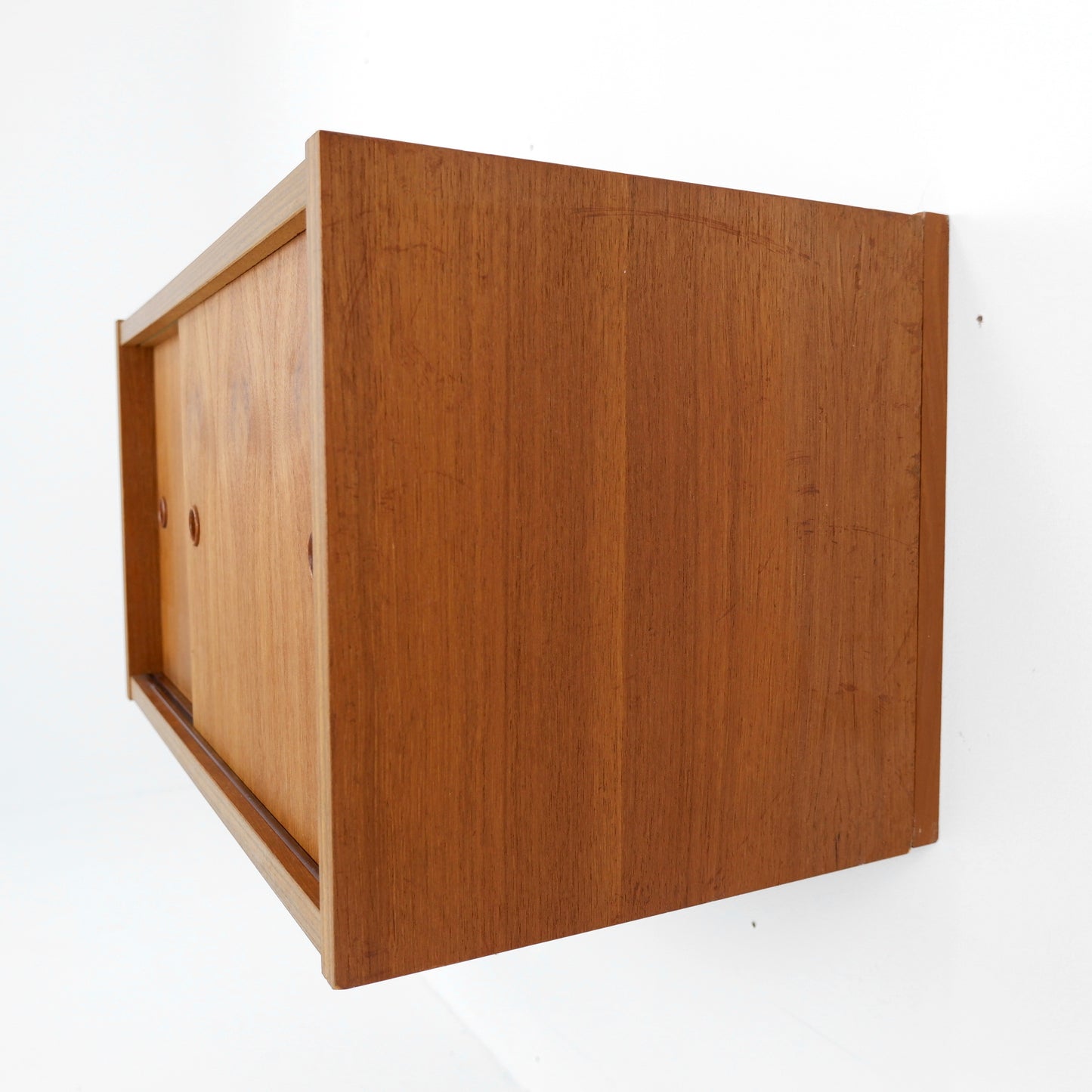 Danish PS System - Floating Teak Wall Unit / Drinks Cabinet - Mid Century