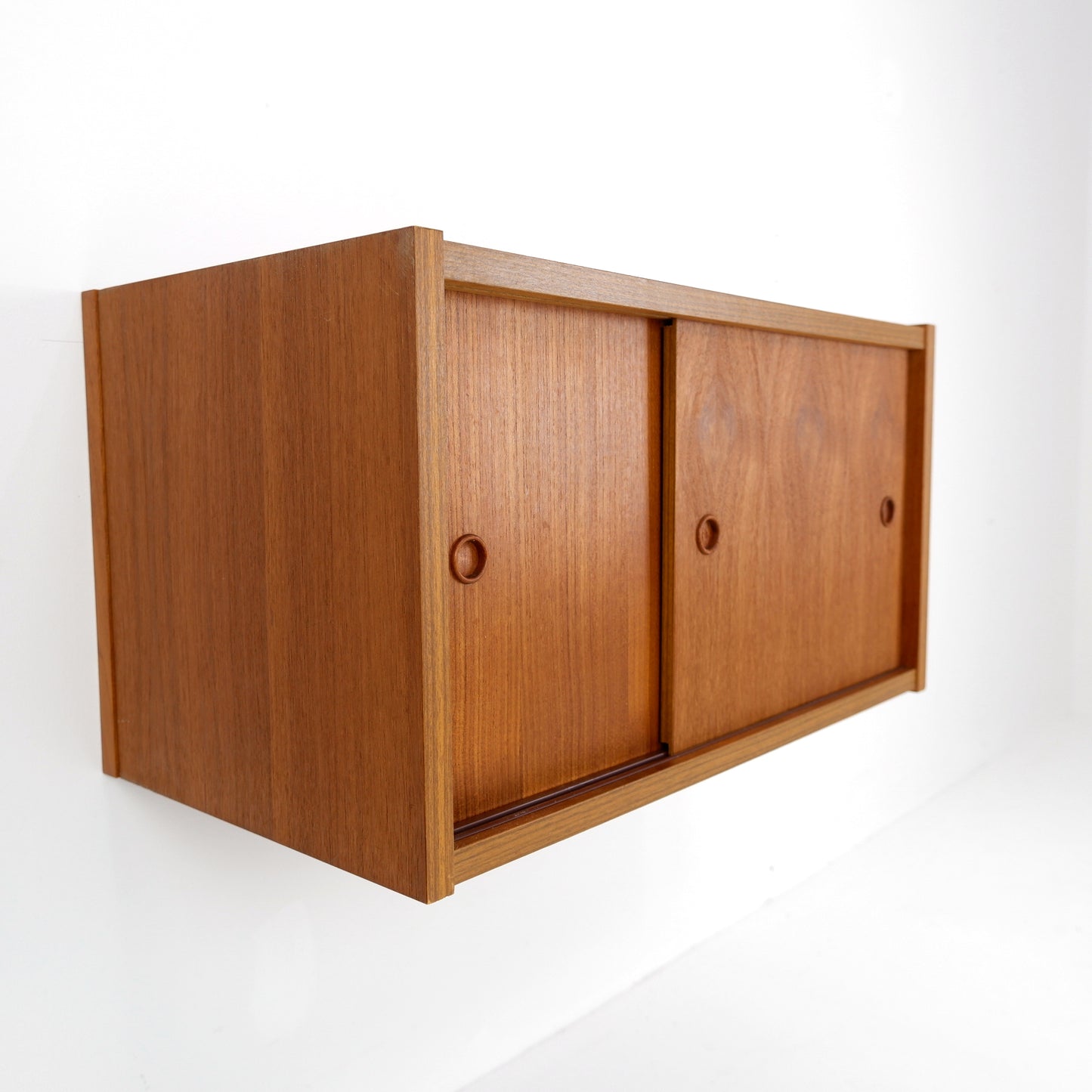 Danish PS System - Floating Teak Wall Unit / Drinks Cabinet - Mid Century