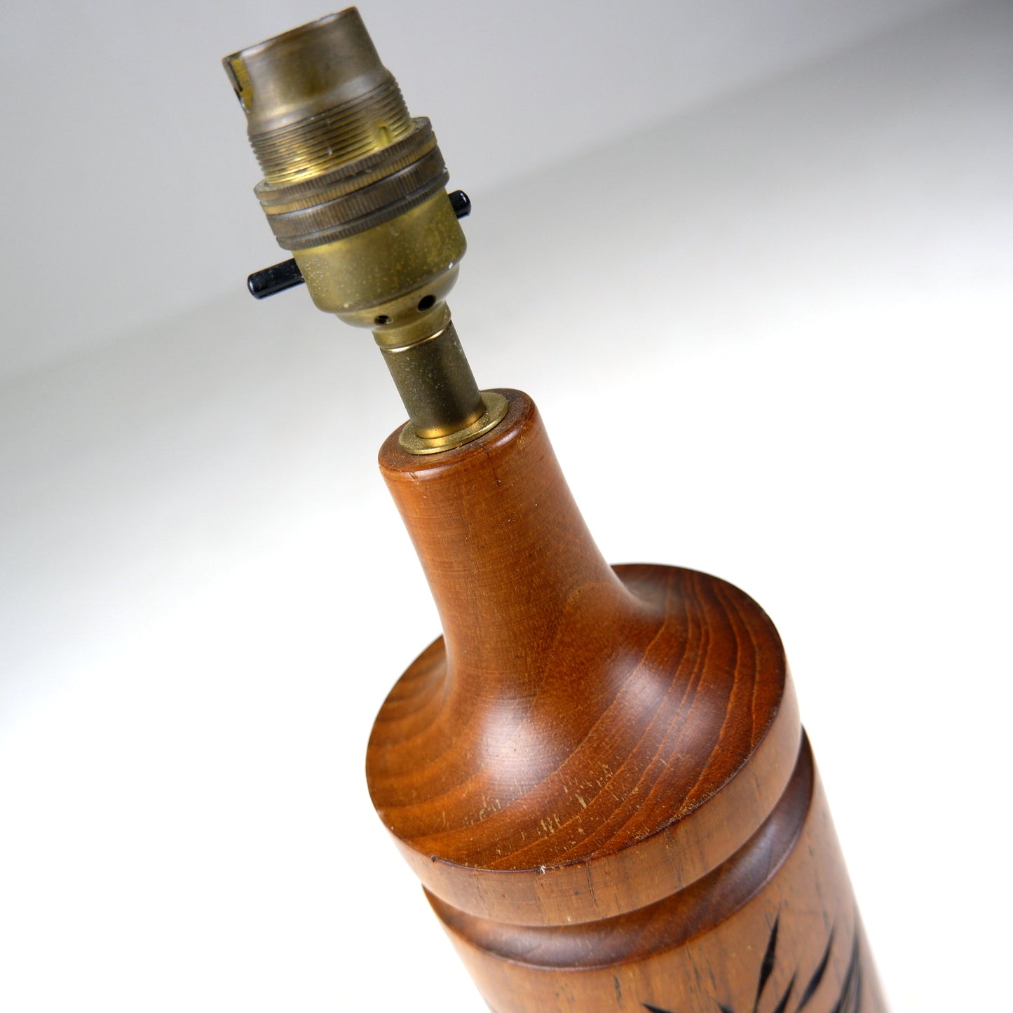 Mid Century Teak Table Lamp Base
