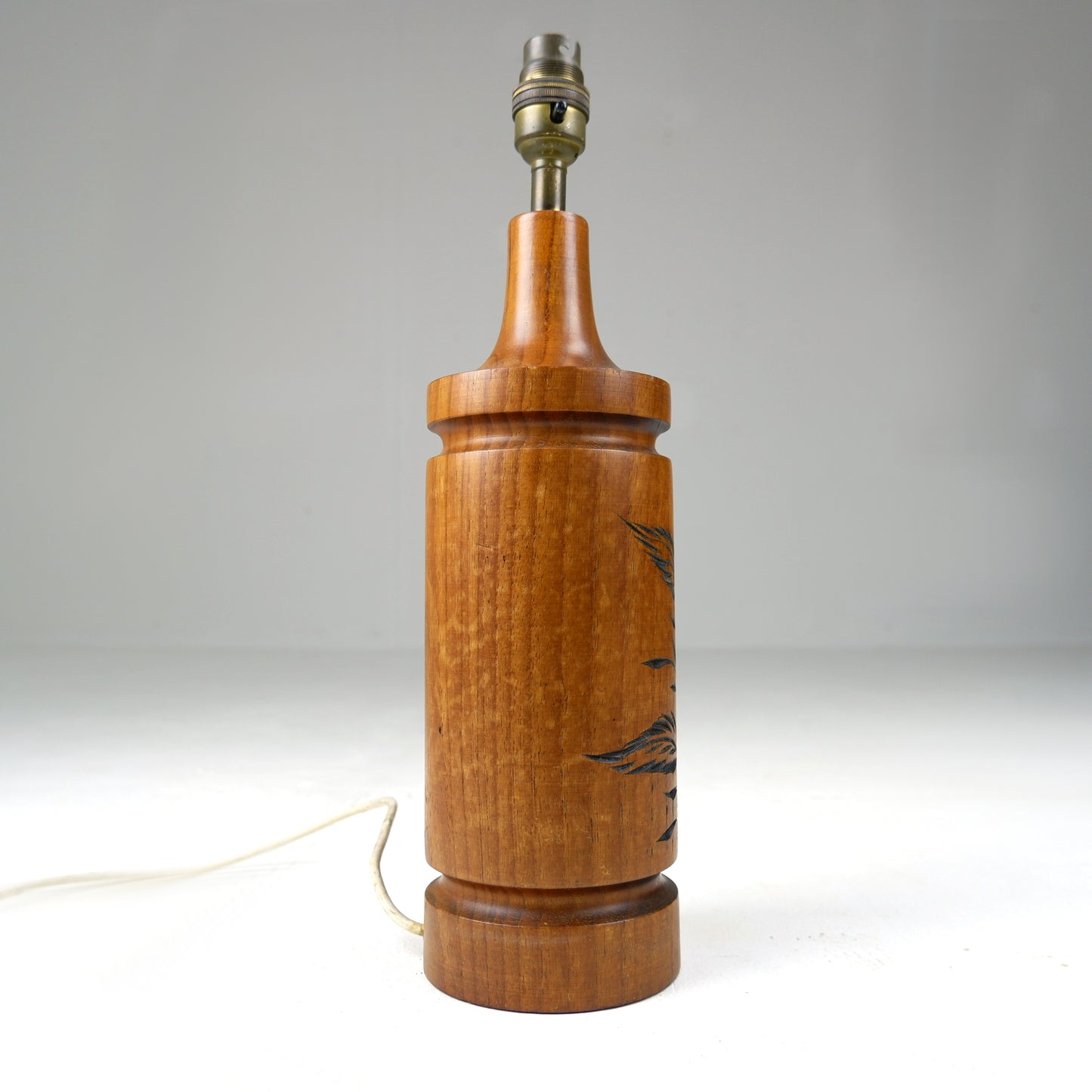 Mid Century Teak Table Lamp Base