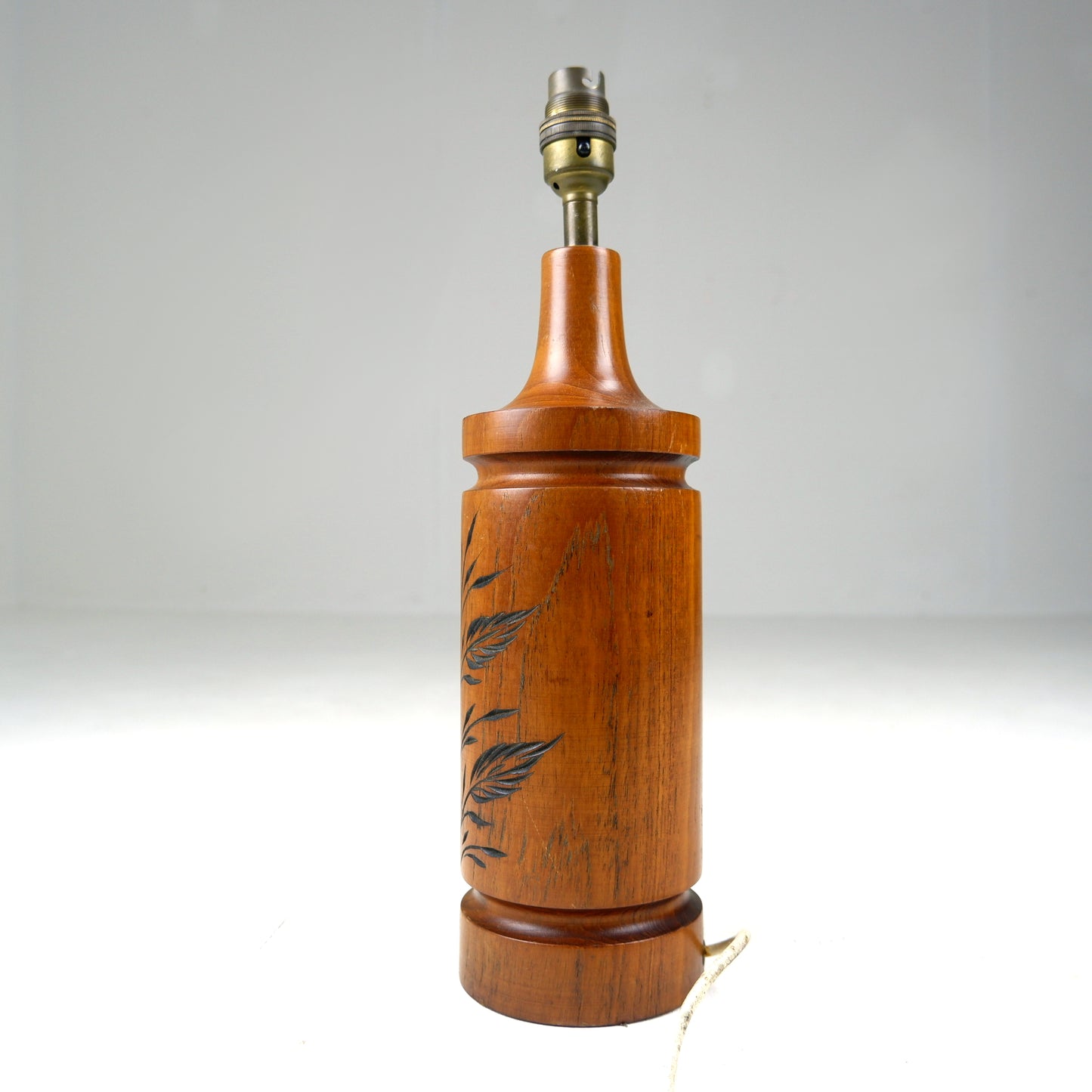 Mid Century Teak Table Lamp Base