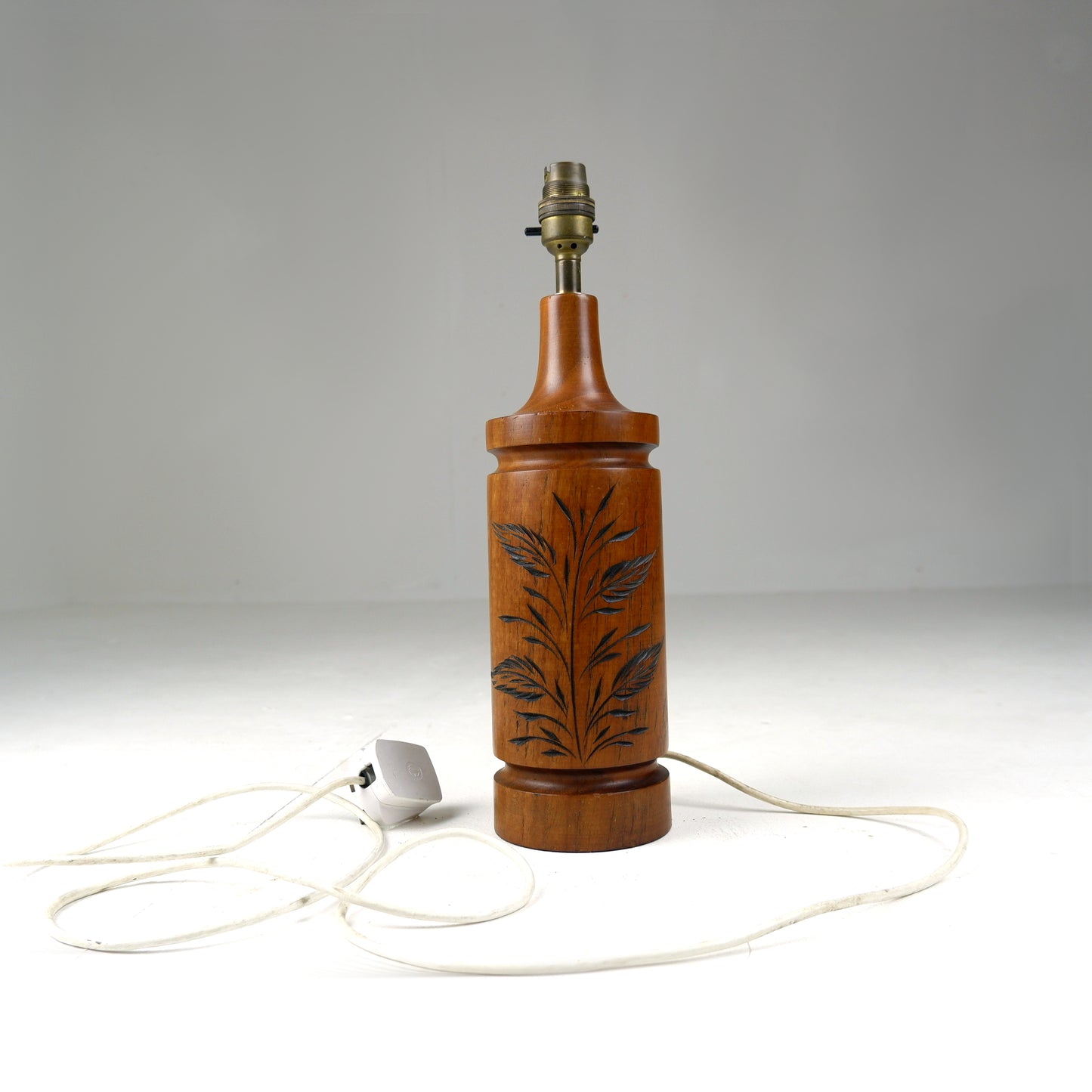 Mid Century Teak Table Lamp Base