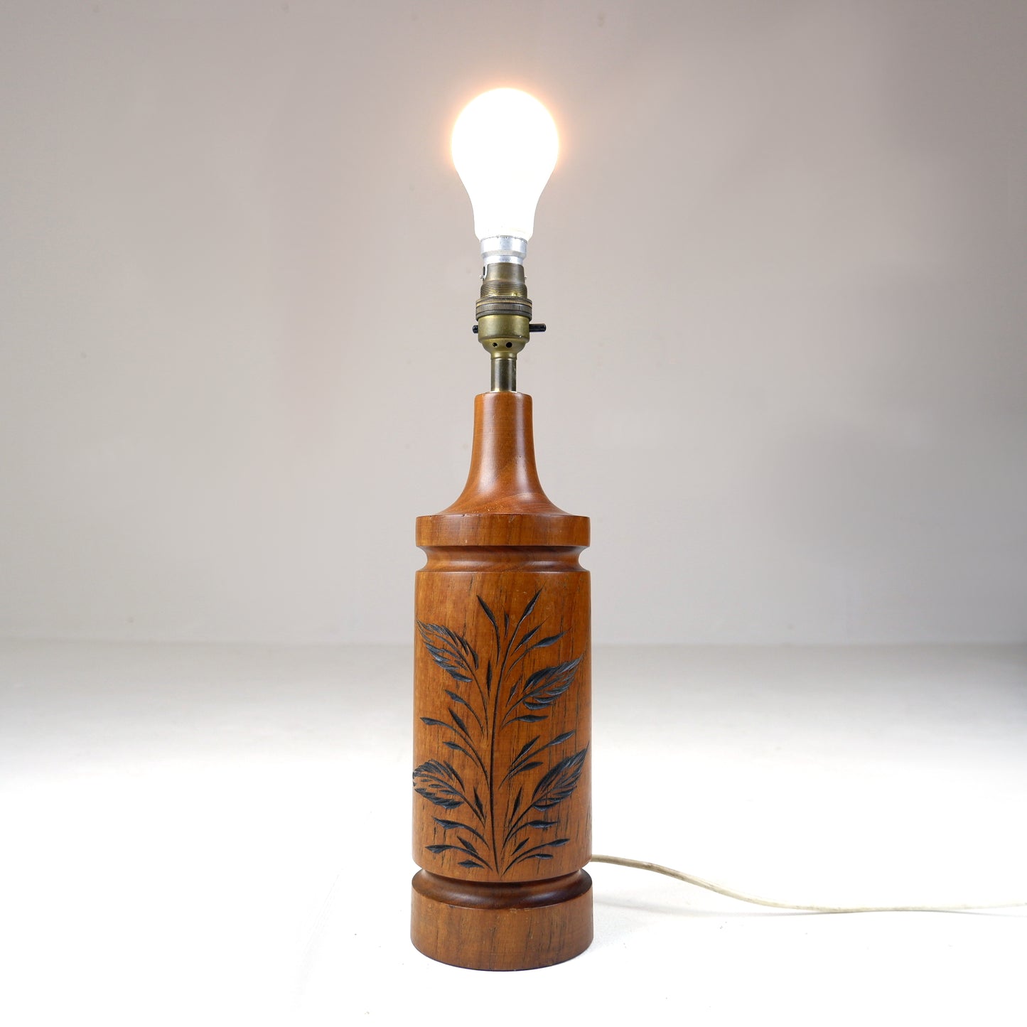 Mid Century Teak Table Lamp Base