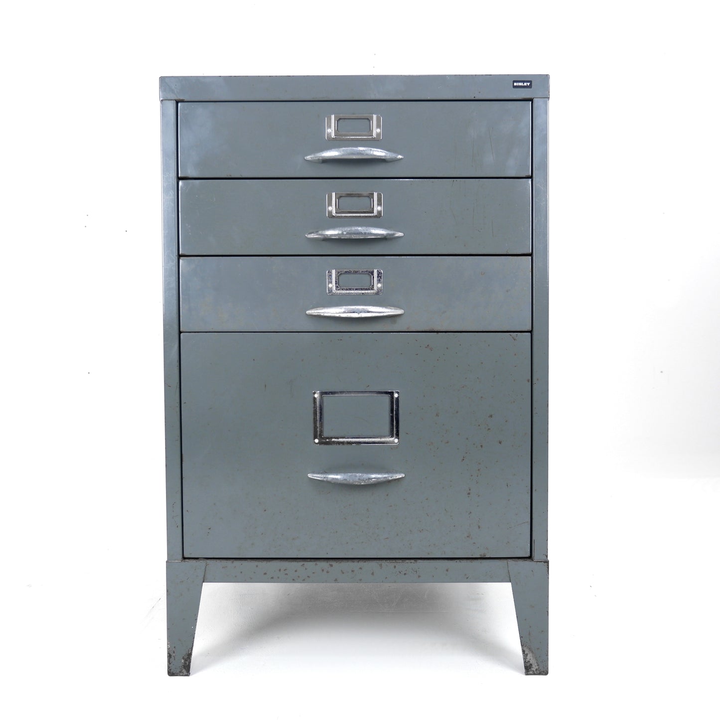Vintage BISELY Industrial Metal Drawers - Bedside Cabinet/Filing Cabinet