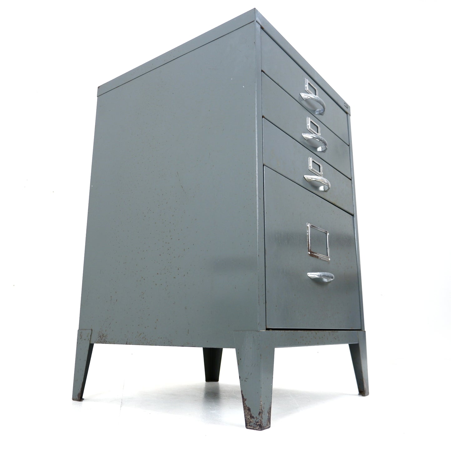 Vintage BISELY Industrial Metal Drawers - Bedside Cabinet/Filing Cabinet