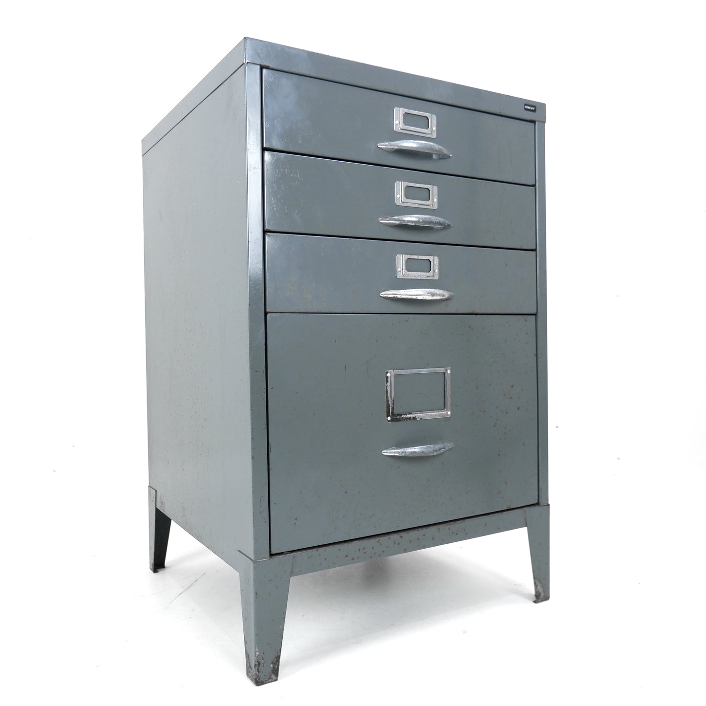 Vintage BISELY Industrial Metal Drawers - Bedside Cabinet/Filing Cabinet