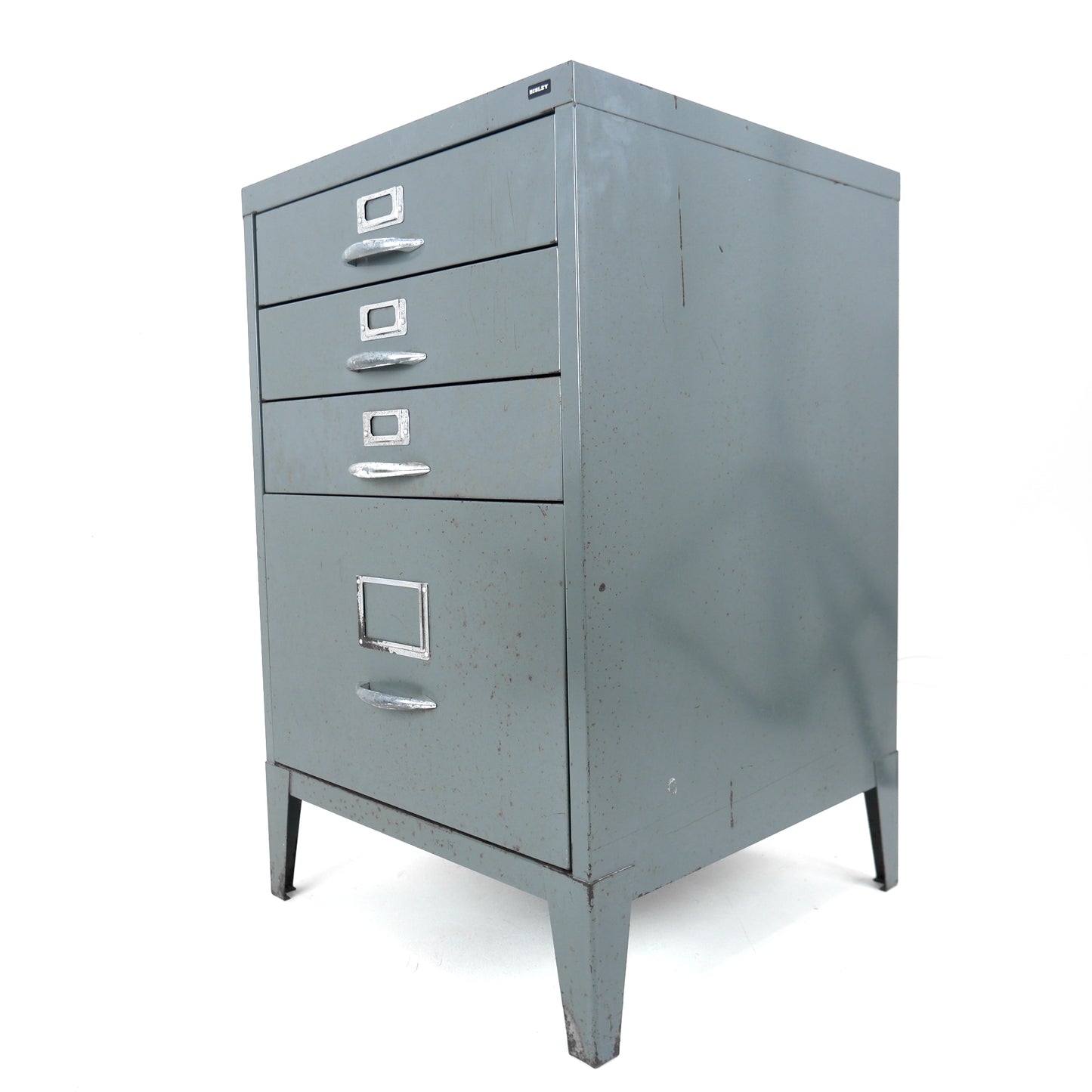 Vintage BISELY Industrial Metal Drawers - Bedside Cabinet/Filing Cabinet