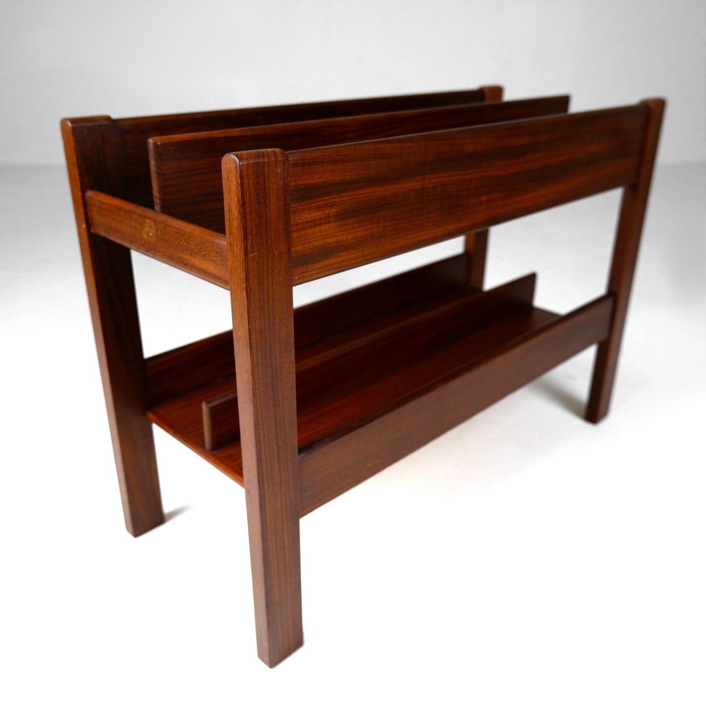 Teak Magazine Rack by Guy Rodgers - Vinyl Storage - Mid Century Modern