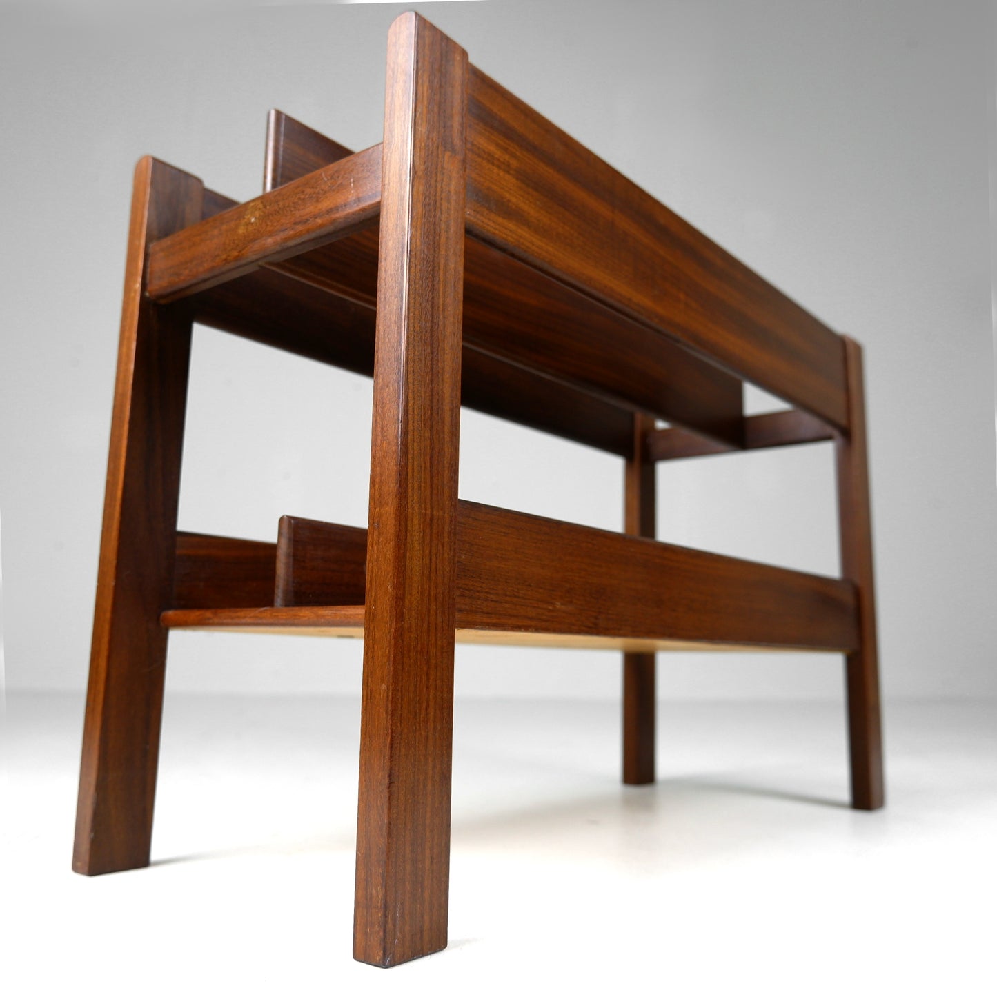 Teak Magazine Rack by Guy Rodgers - Vinyl Storage - Mid Century Modern