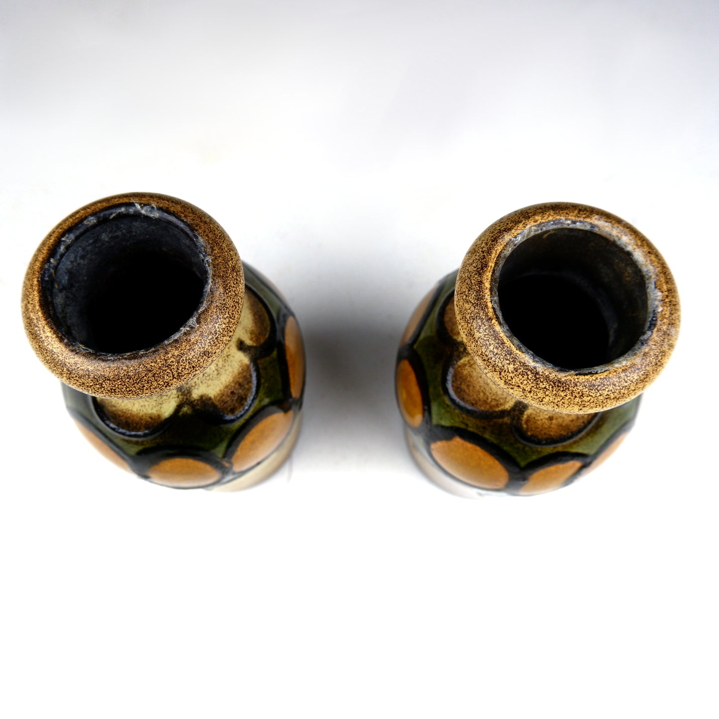 Pair of West German Scheurich Vases (18cm) Model 523-18 - Mid Century Art