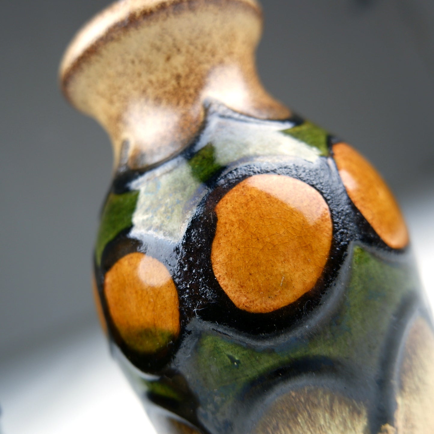 Pair of West German Scheurich Vases (18cm) Model 523-18 - Mid Century Art