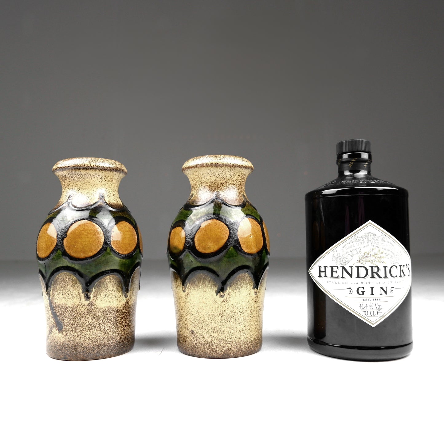 Pair of West German Scheurich Vases (18cm) Model 523-18 - Mid Century Art