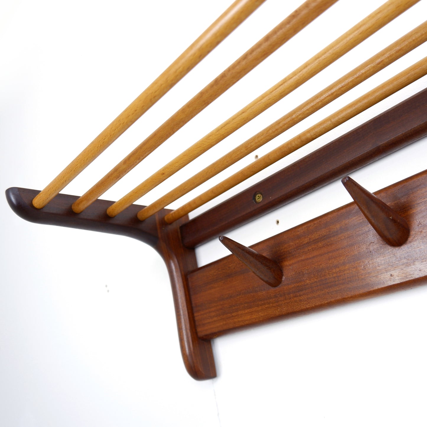 Mid Century Coat Rack by John Herbert for A.Younger Ltd in Teak - Wall Mounted