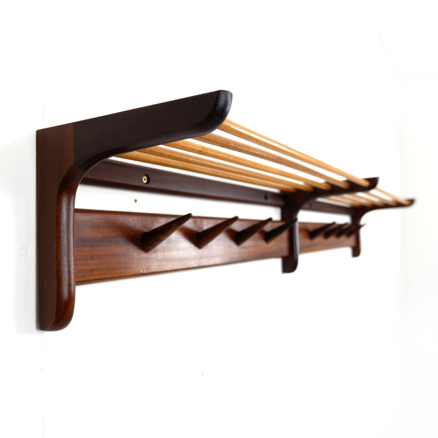 Mid Century Coat Rack by John Herbert for A.Younger Ltd in Teak - Wall Mounted