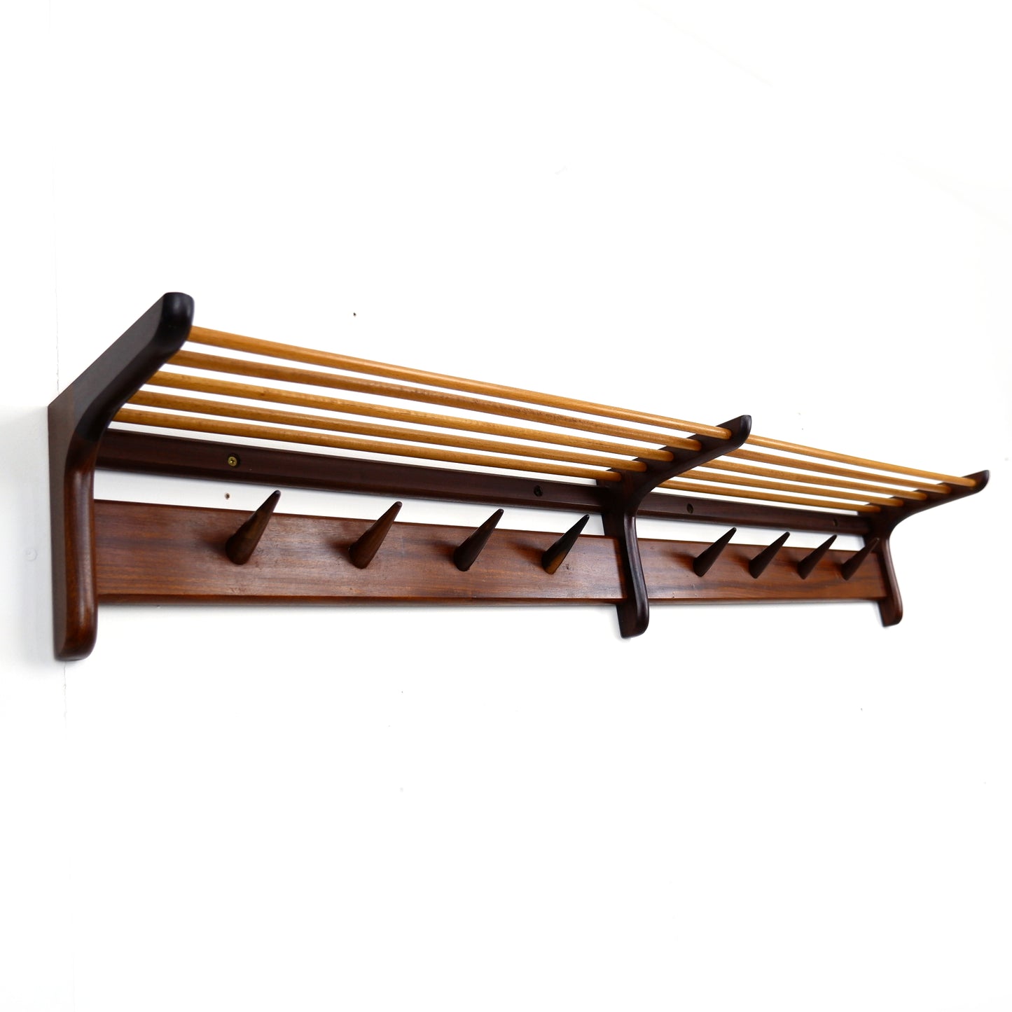 Mid Century Coat Rack by John Herbert for A.Younger Ltd in Teak - Wall Mounted