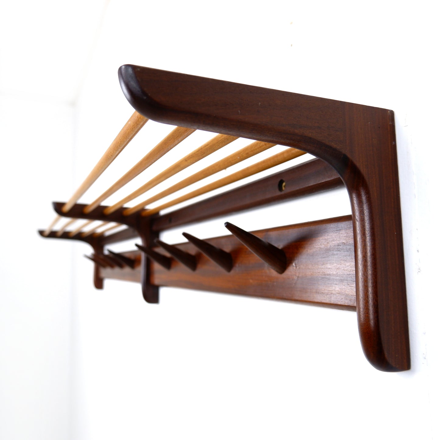 Mid Century Coat Rack by John Herbert for A.Younger Ltd in Teak - Wall Mounted