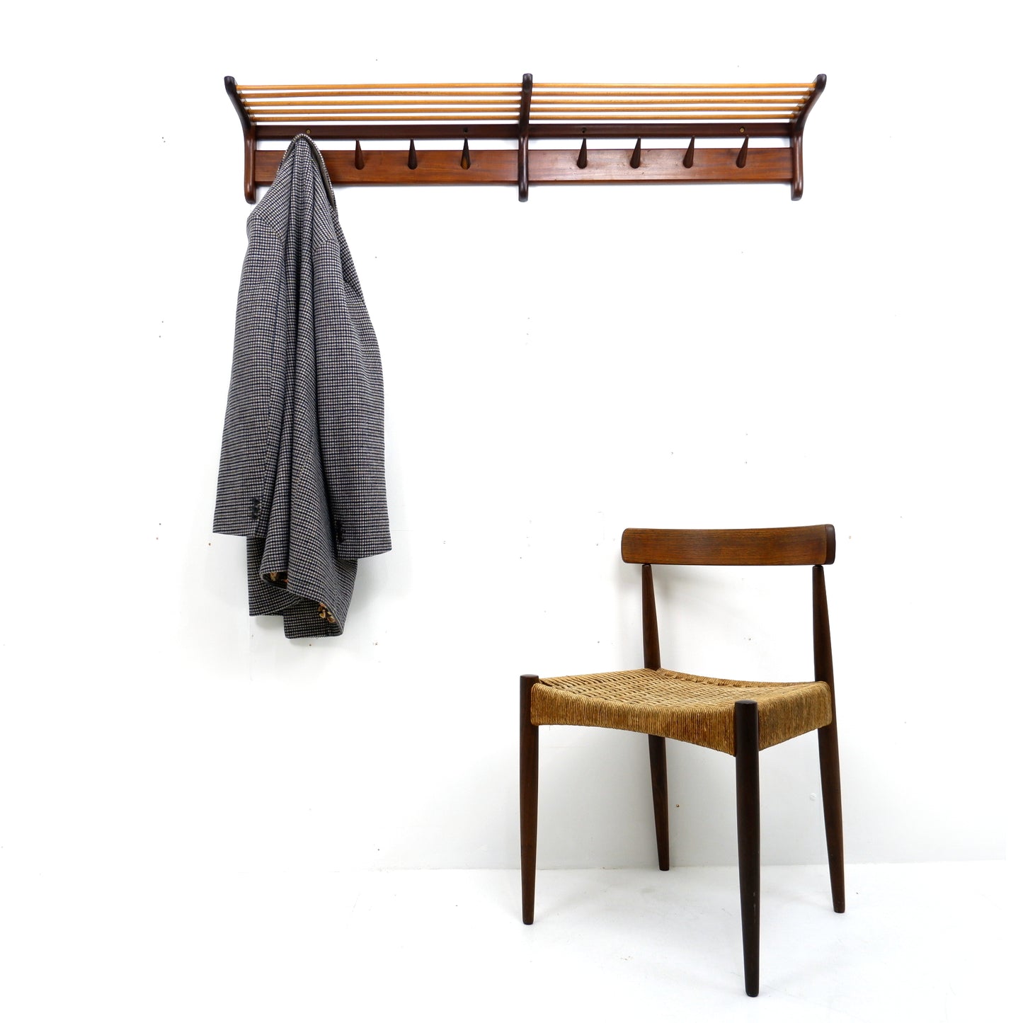 Mid Century Coat Rack by John Herbert for A.Younger Ltd in Teak - Wall Mounted