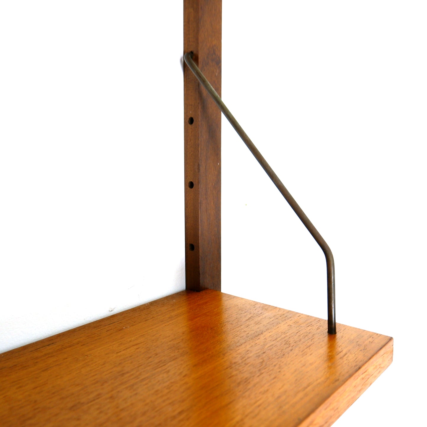 Mid Century Danish PS System Teak Wall Units -3 Bays - Desk, Bookshelves and Cabinets - Modular Ladder Shelving