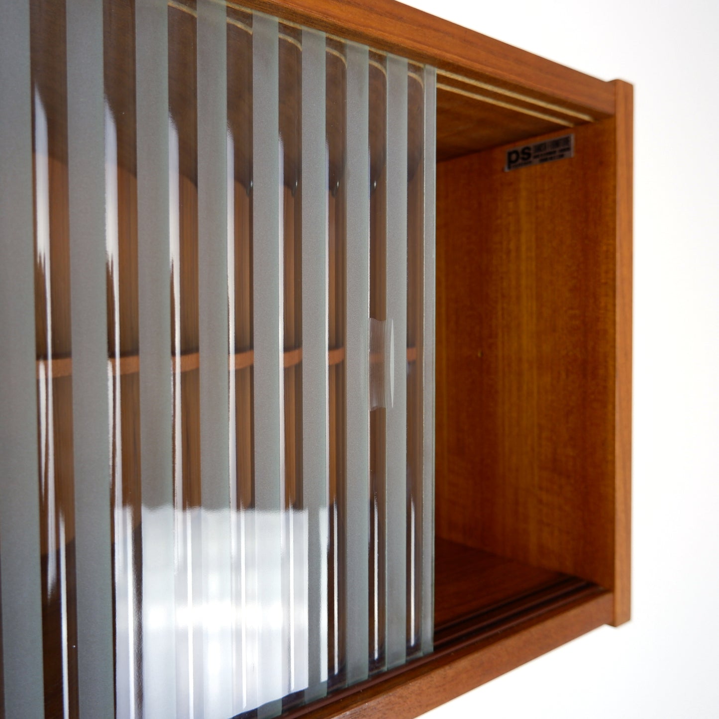 Danish PS System Teak Wall Units - 2 Bays - Desk, Bookshelves and Cabinets - Modular Ladder Shelving