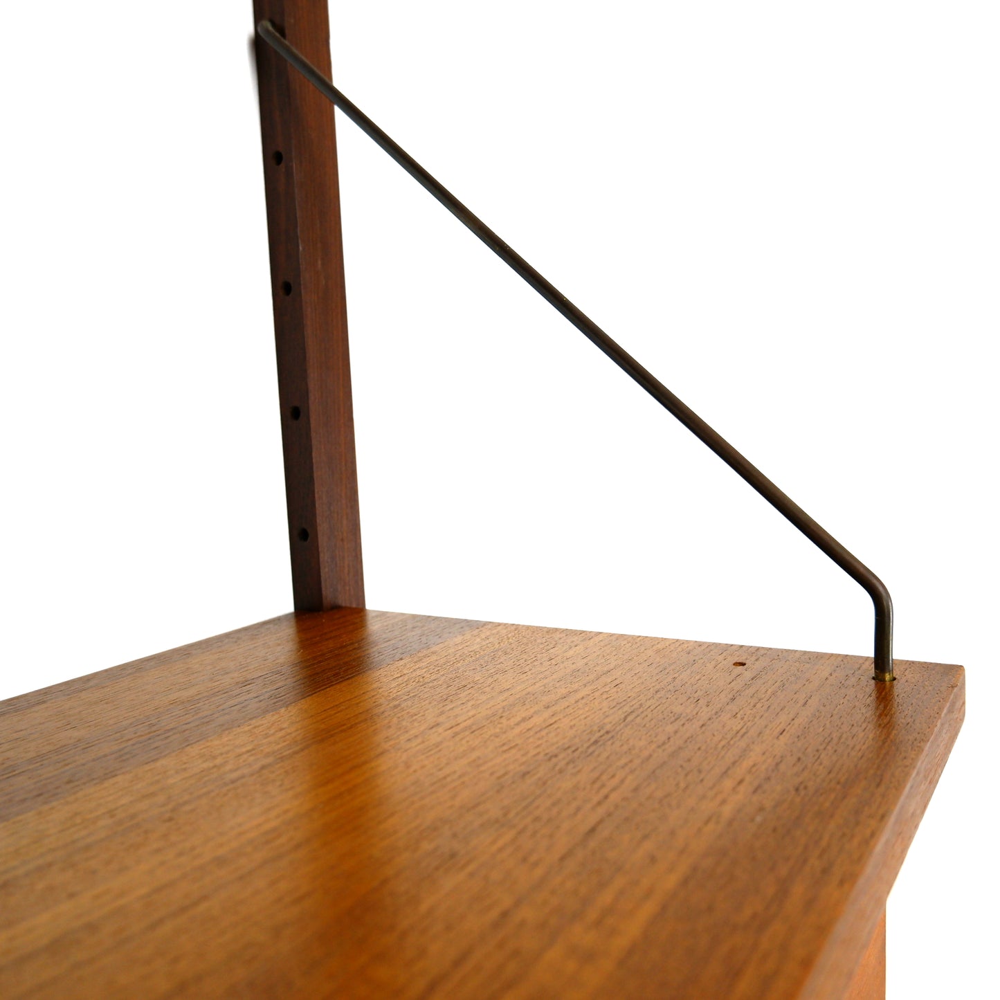 Danish PS System Teak Wall Units - 2 Bays - Desk, Bookshelves and Cabinets - Modular Ladder Shelving