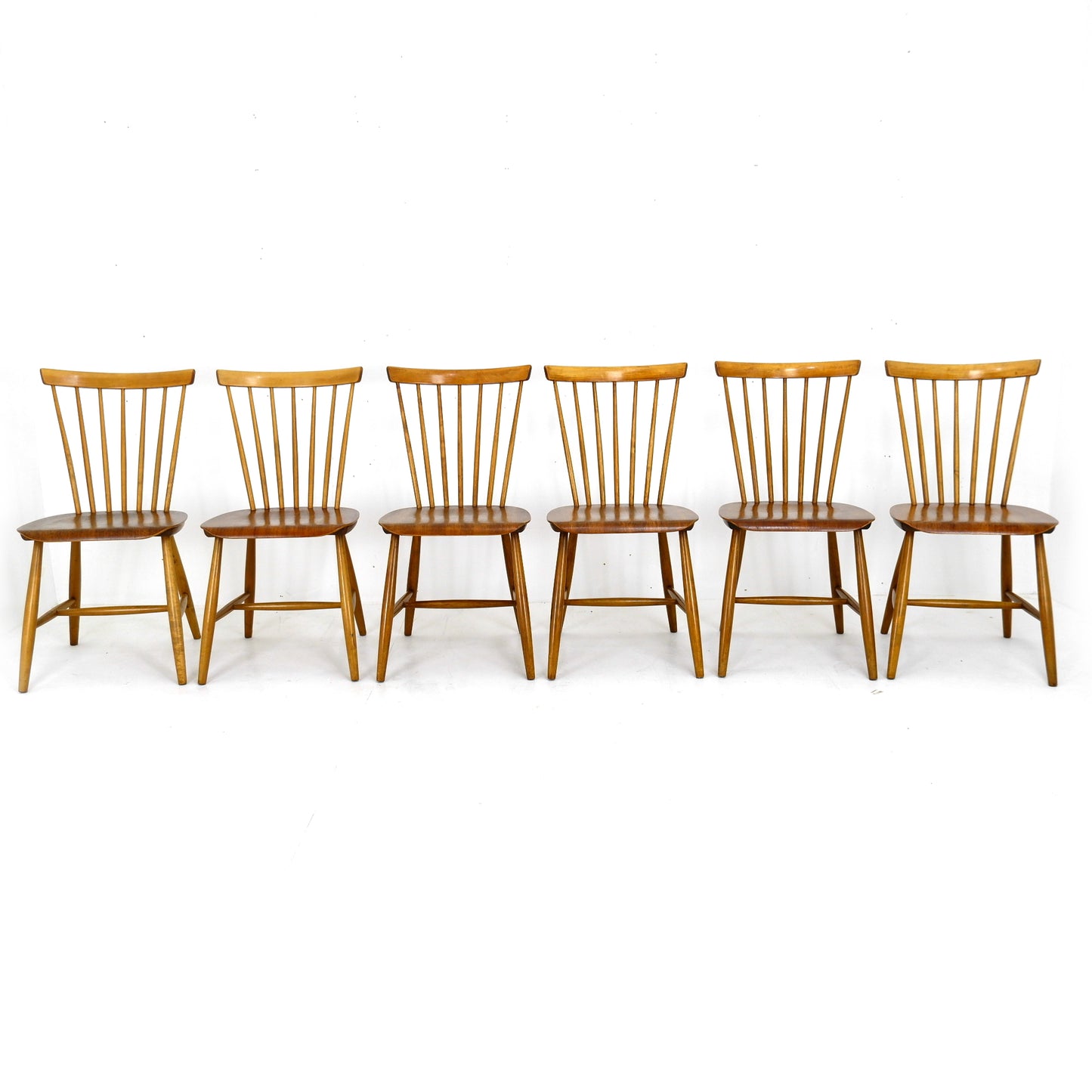 Mid Century Swedish Dining Chairs for Haga Fors Mobel by Sven Erik Fryklund - Set of 6 Mid Century