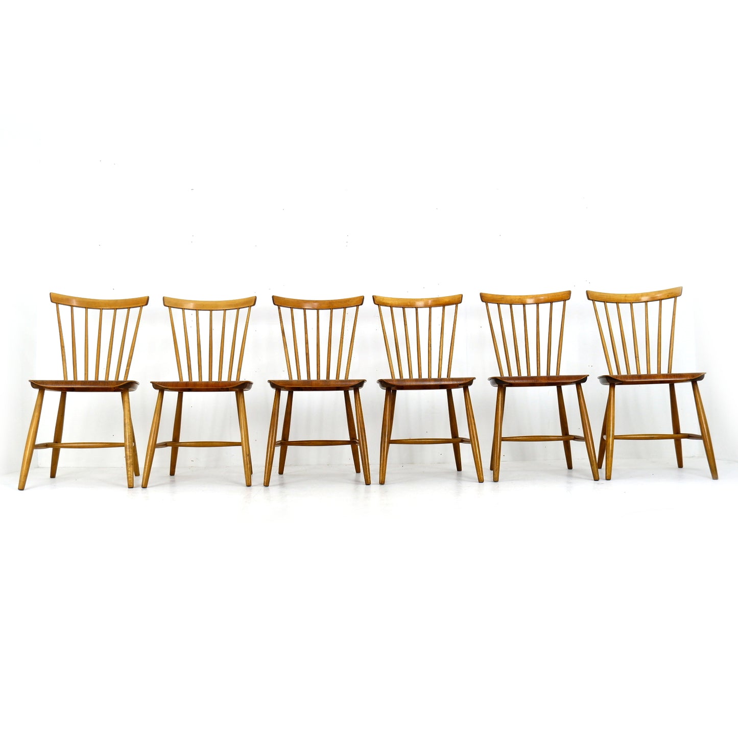 Mid Century Swedish Dining Chairs for Haga Fors Mobel by Sven Erik Fryklund - Set of 6 Mid Century