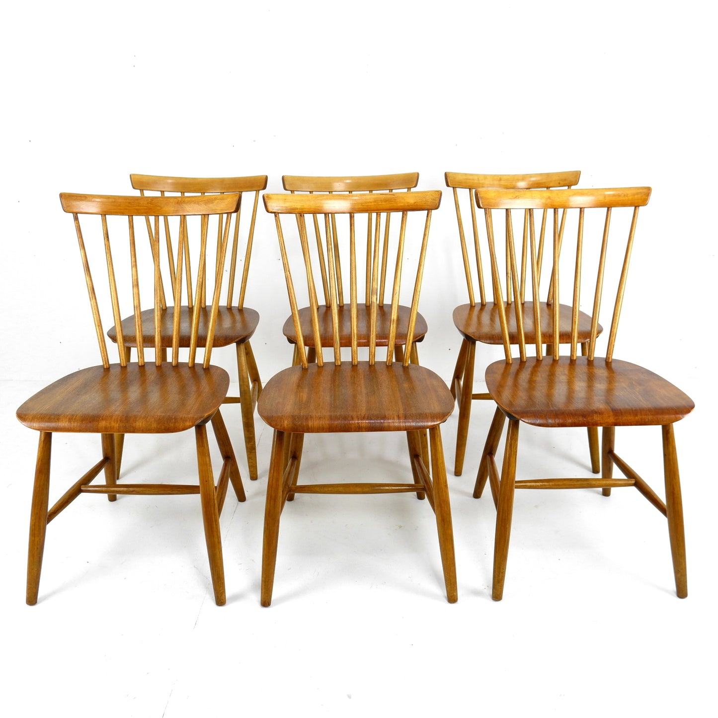 Mid Century Swedish Dining Chairs for Haga Fors Mobel by Sven Erik Fryklund - Set of 6 Mid Century