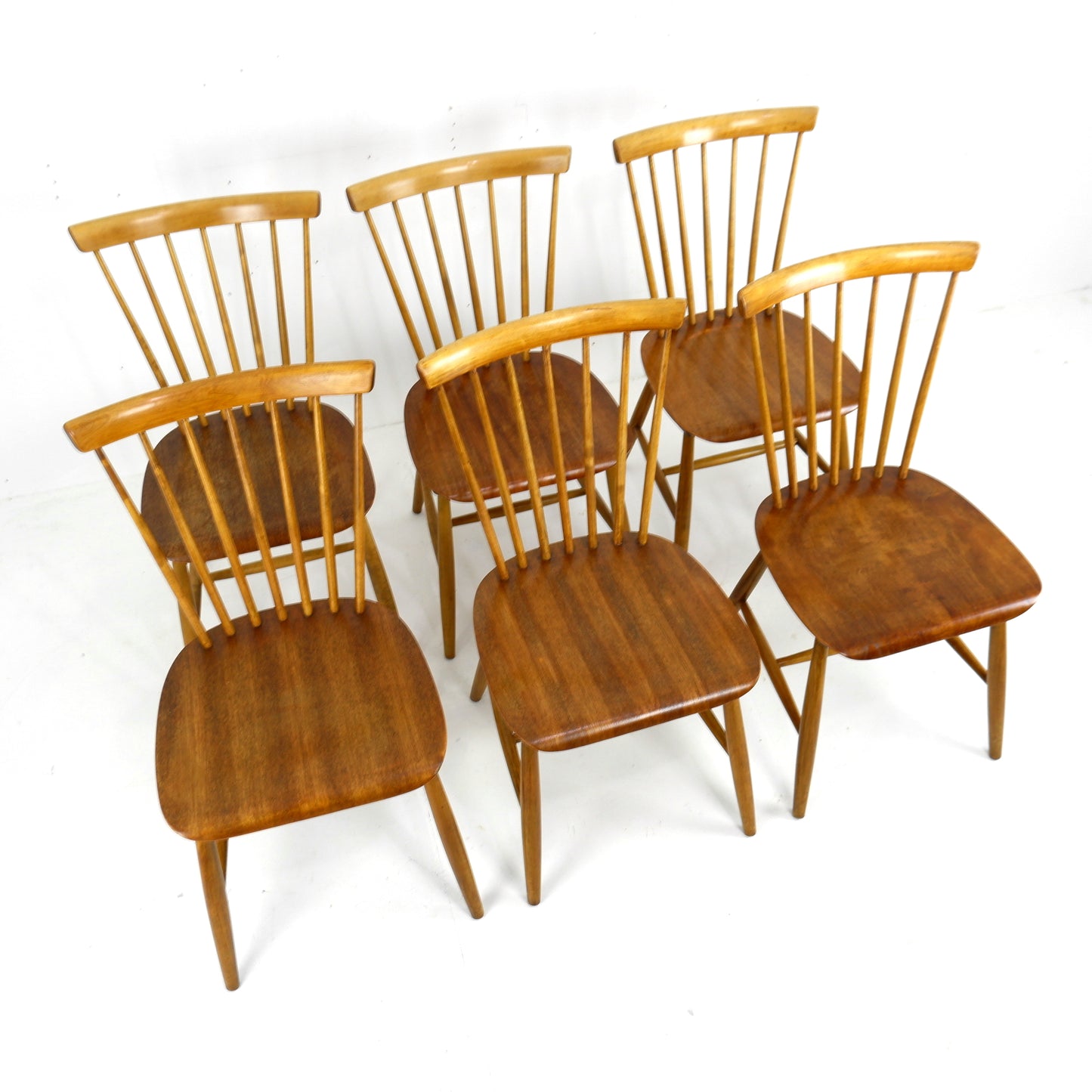Mid Century Swedish Dining Chairs for Haga Fors Mobel by Sven Erik Fryklund - Set of 6 Mid Century