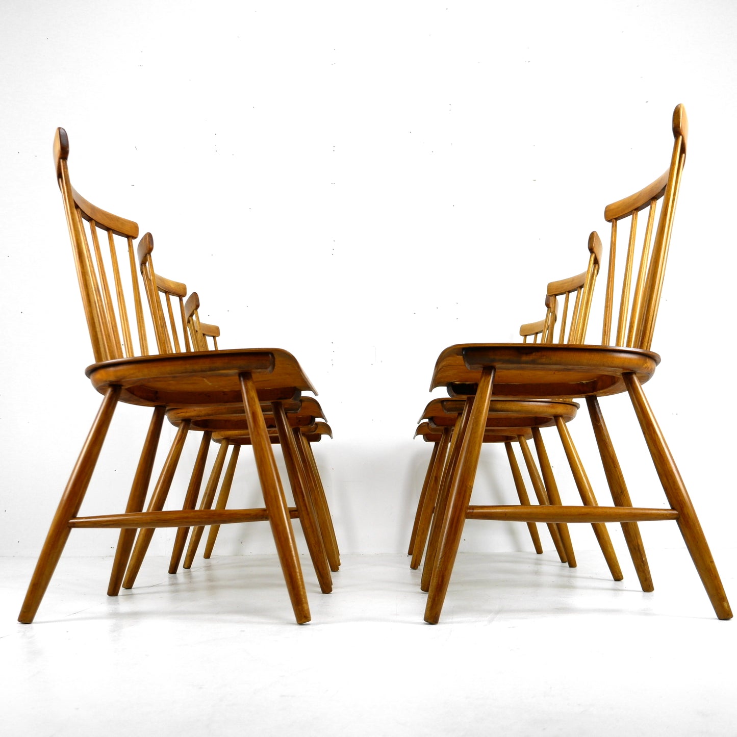 Mid Century Swedish Dining Chairs for Haga Fors Mobel by Sven Erik Fryklund - Set of 6 Mid Century