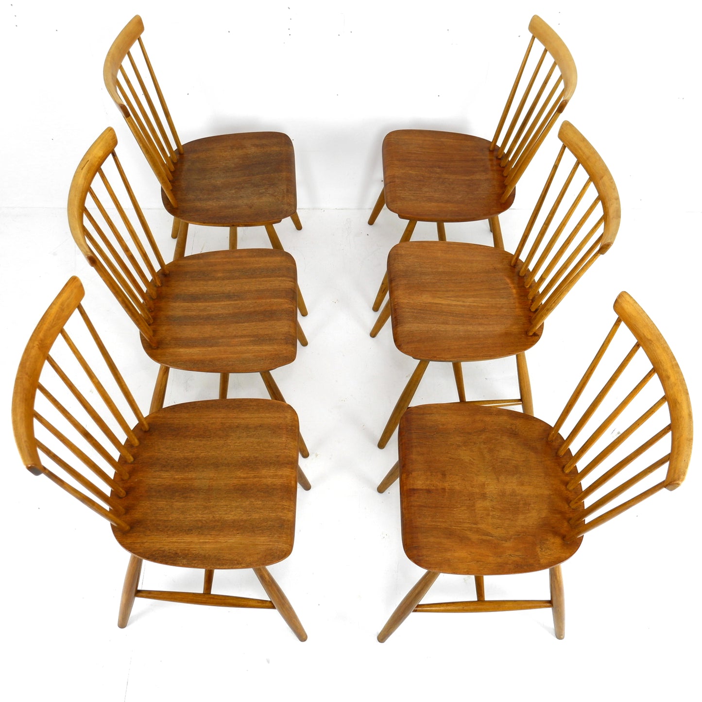 Mid Century Swedish Dining Chairs for Haga Fors Mobel by Sven Erik Fryklund - Set of 6 Mid Century