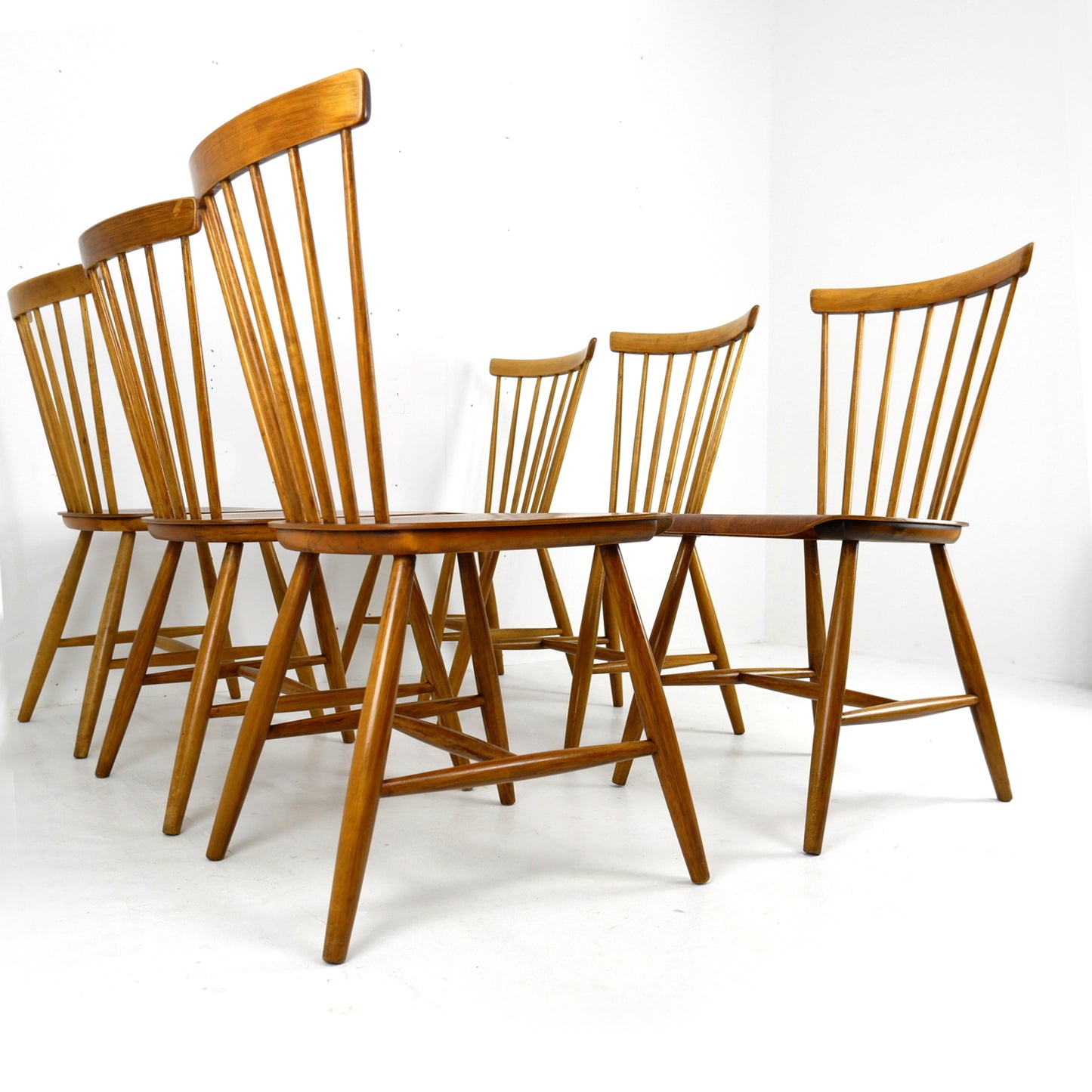 Mid Century Swedish Dining Chairs for Haga Fors Mobel by Sven Erik Fryklund - Set of 6 Mid Century