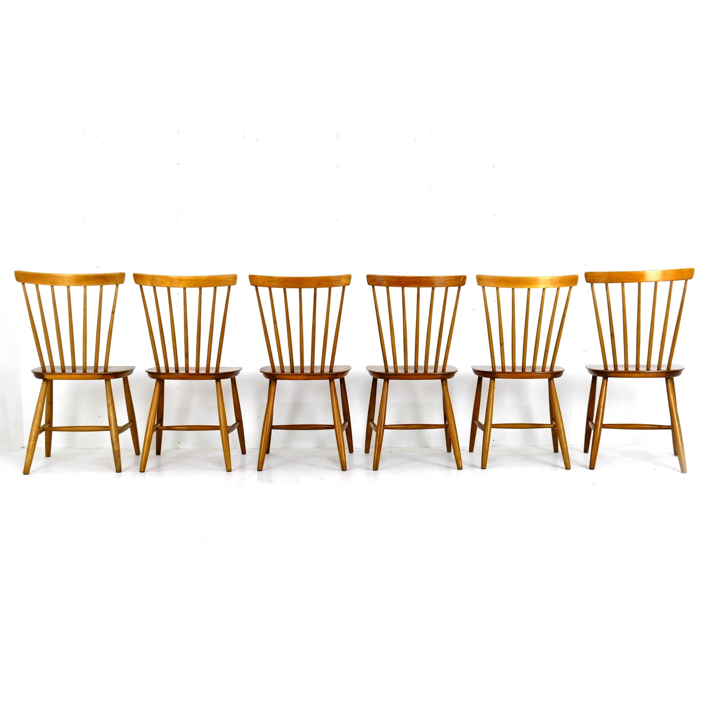 Mid Century Swedish Dining Chairs for Haga Fors Mobel by Sven Erik Fryklund - Set of 6 Mid Century