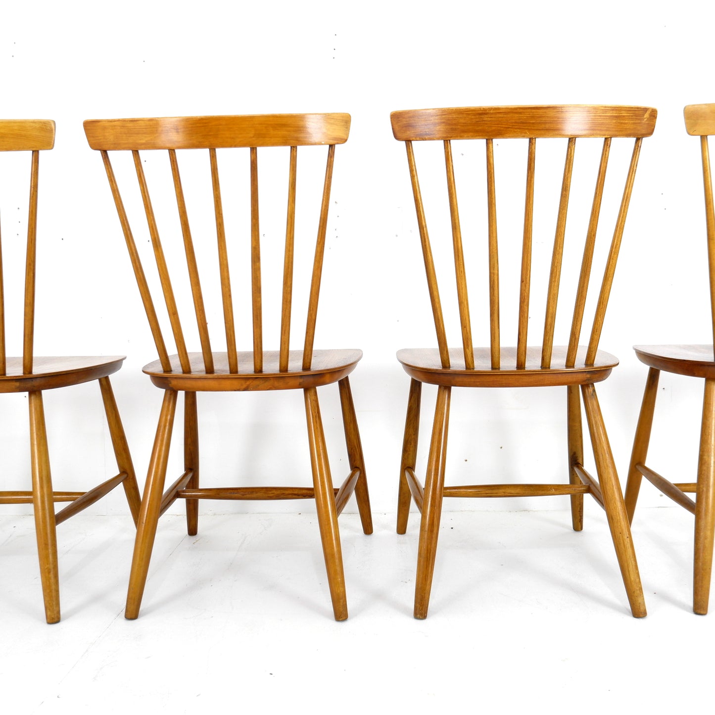 Mid Century Swedish Dining Chairs for Haga Fors Mobel by Sven Erik Fryklund - Set of 6 Mid Century