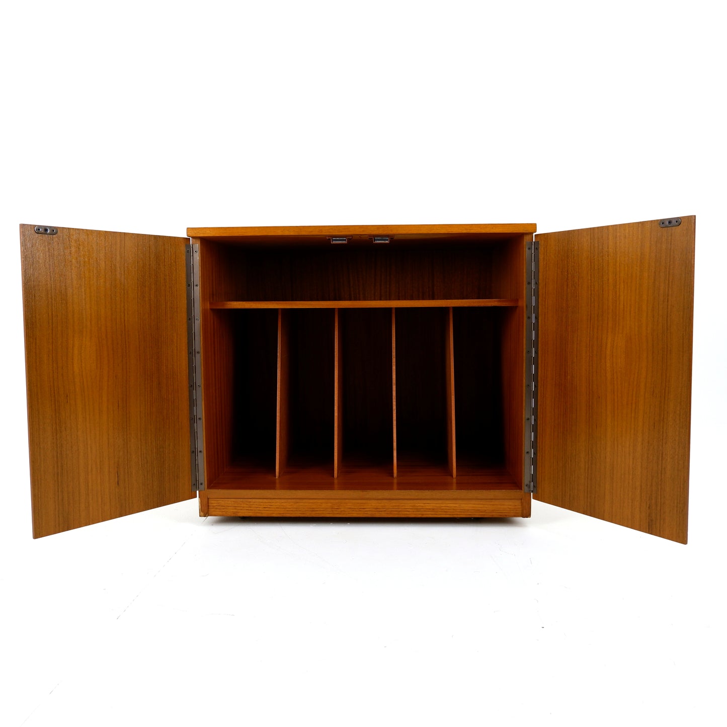Mid Century Teak Record Cabinet by Dynatron
